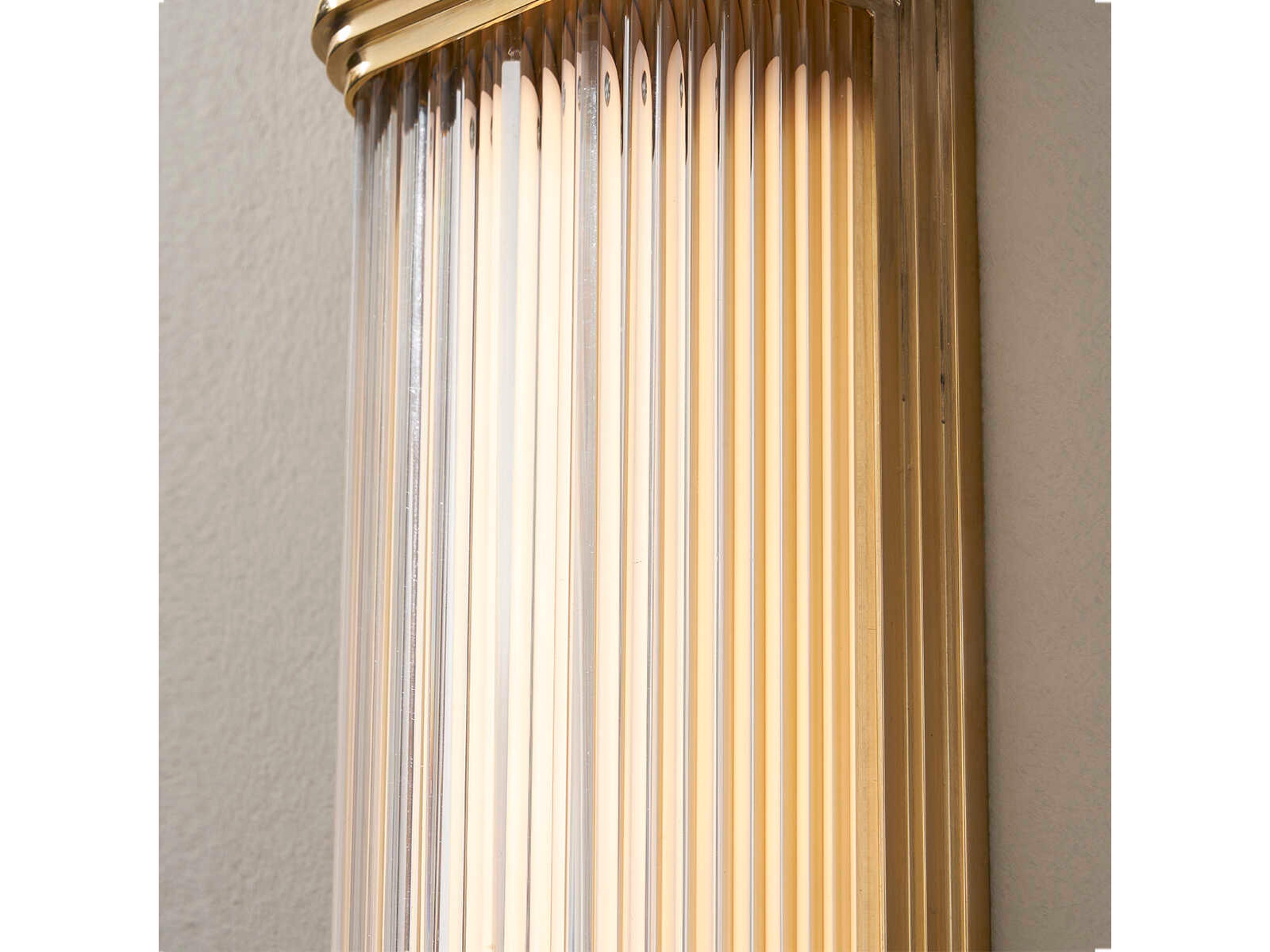 Hudson Valley Newburgh 1-Light Aged Brass Glass LED Wall Sconce