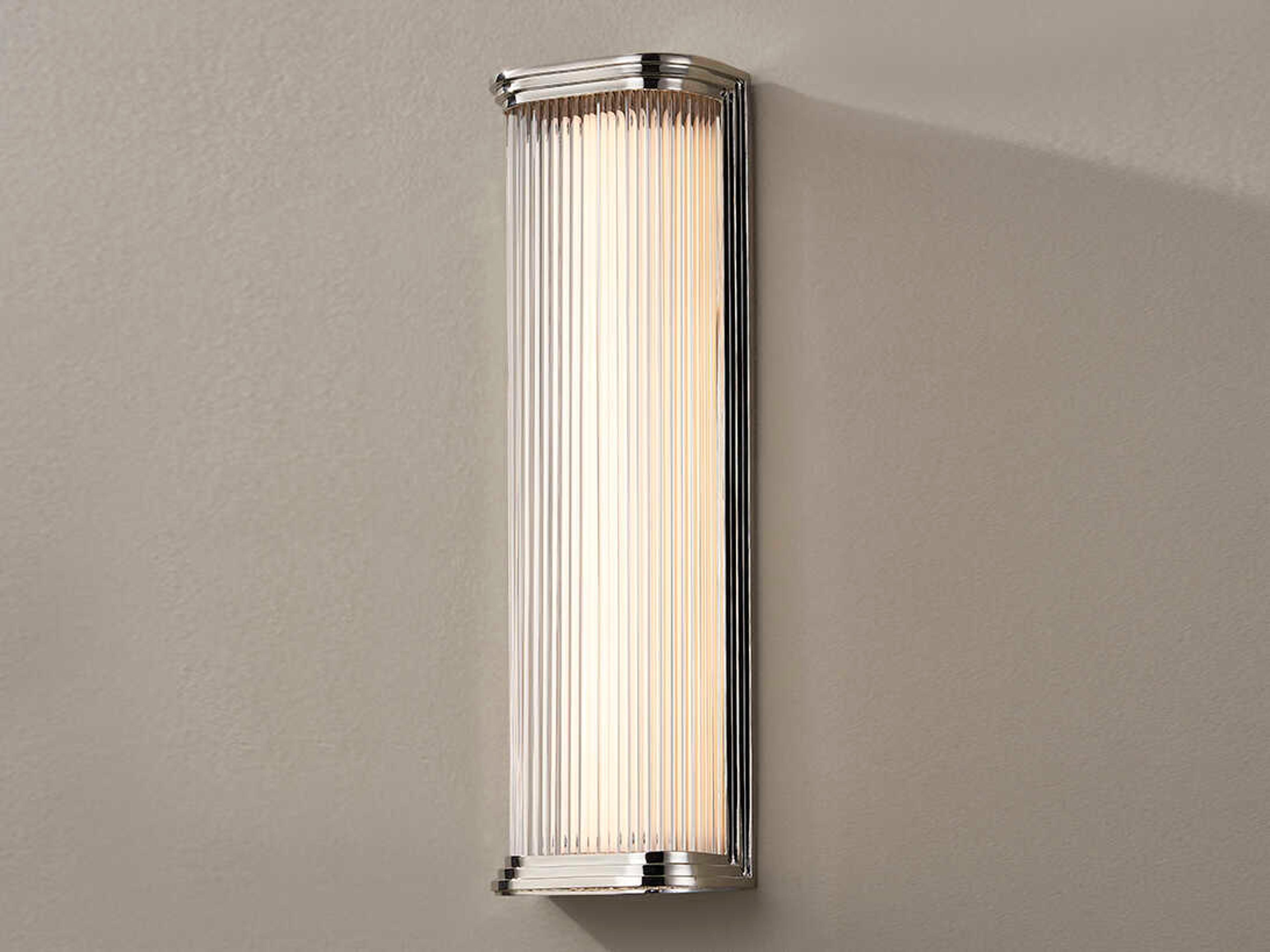 Hudson Valley Newburgh 1-Light Polished Nickel Glass LED Wall Sconce
