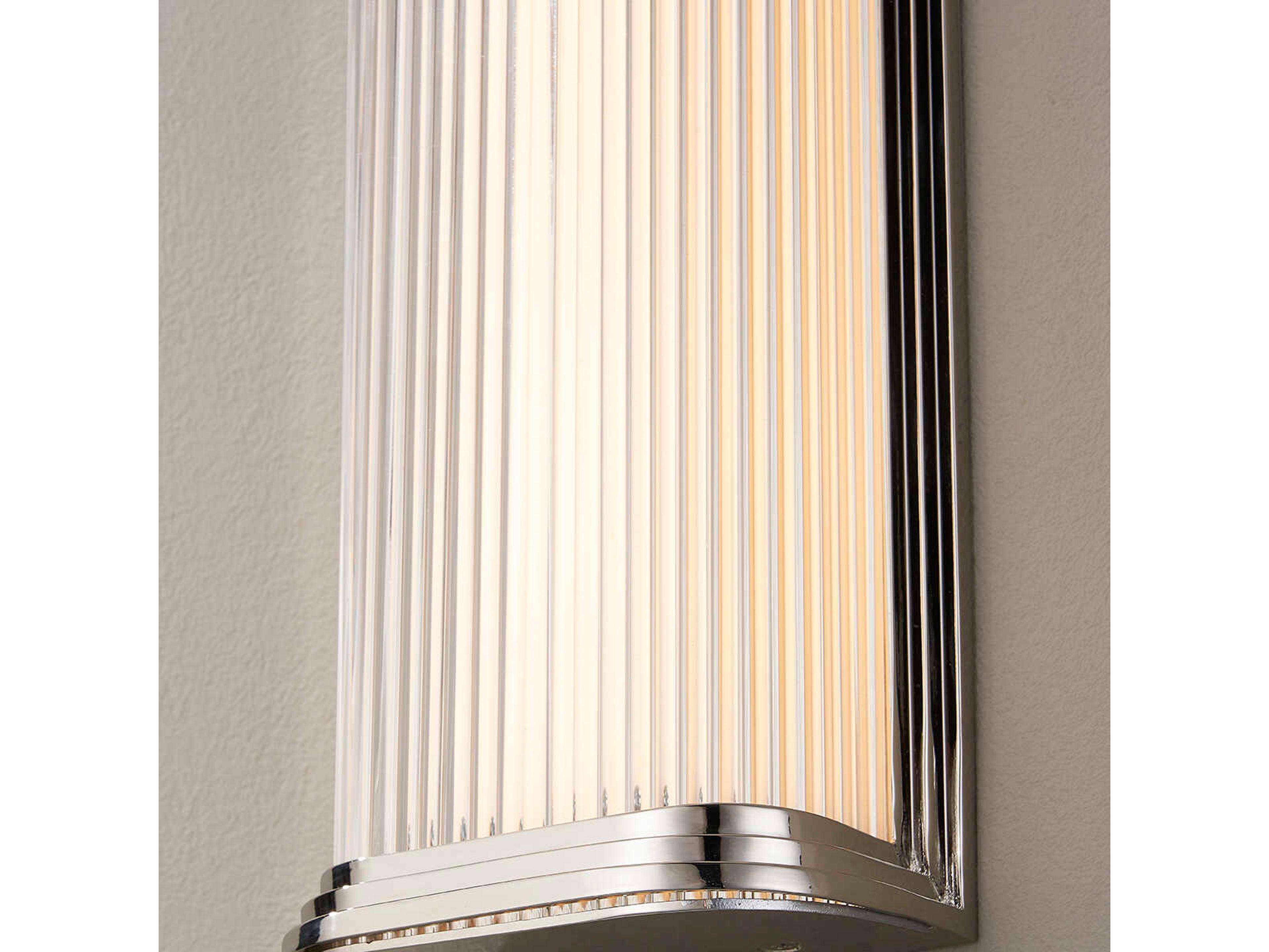 Hudson Valley Newburgh 1-Light Polished Nickel Glass LED Wall Sconce