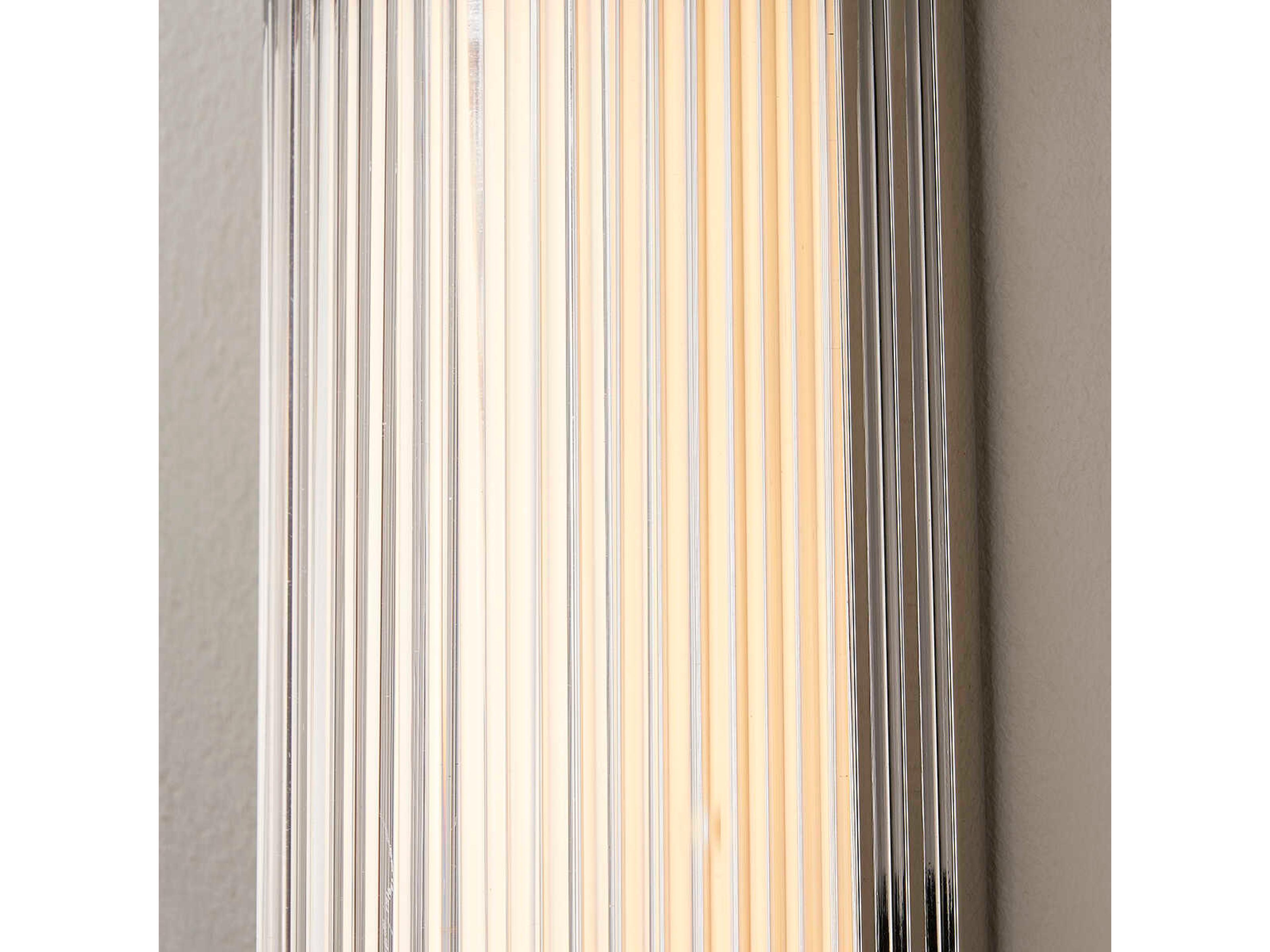 Hudson Valley Newburgh 1-Light Polished Nickel Glass LED Wall Sconce