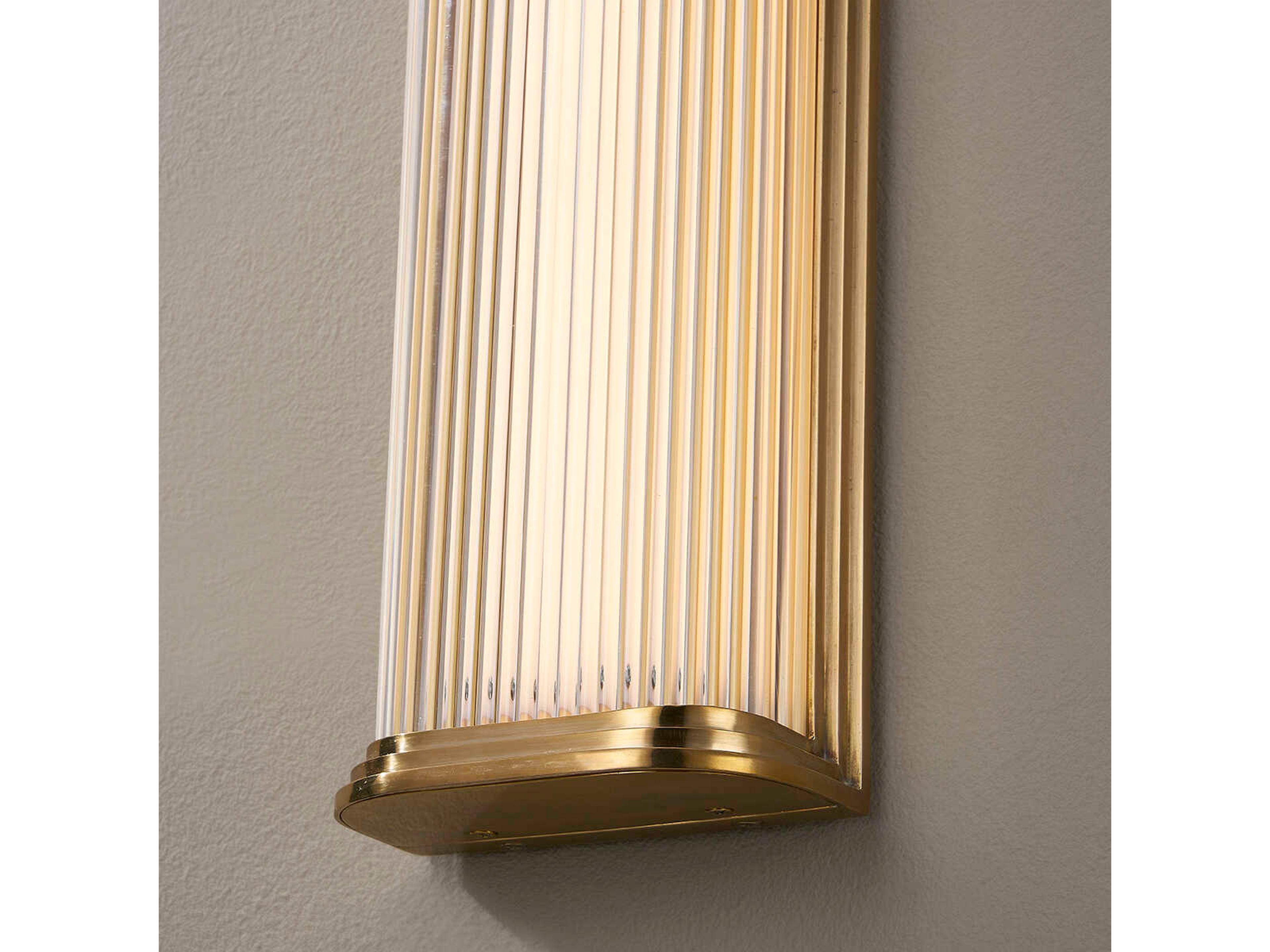 Hudson Valley Newburgh 1-Light Aged Brass Glass LED Wall Sconce
