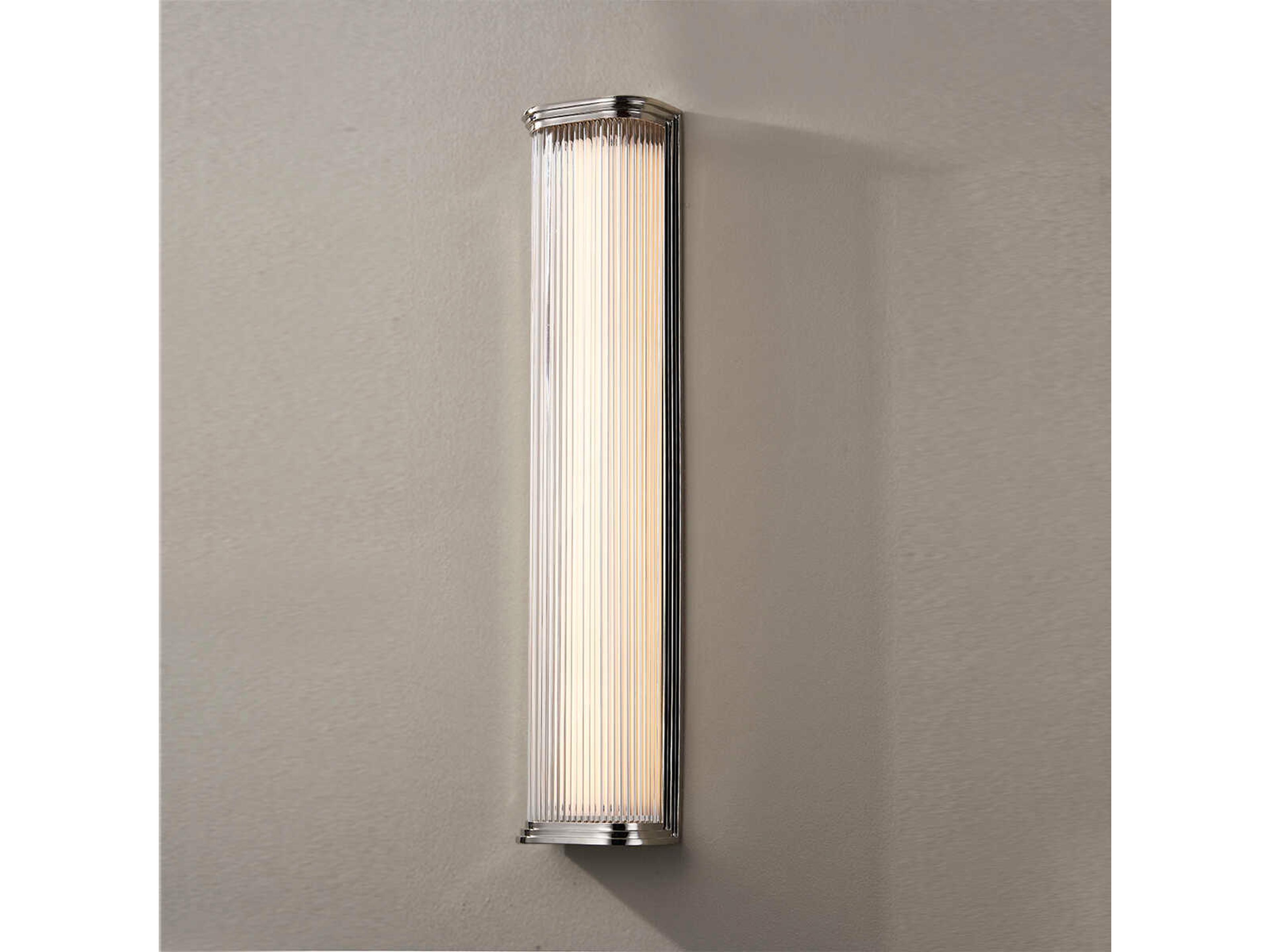 Hudson Valley Newburgh 1-Light Polished Nickel Glass LED Wall Sconce