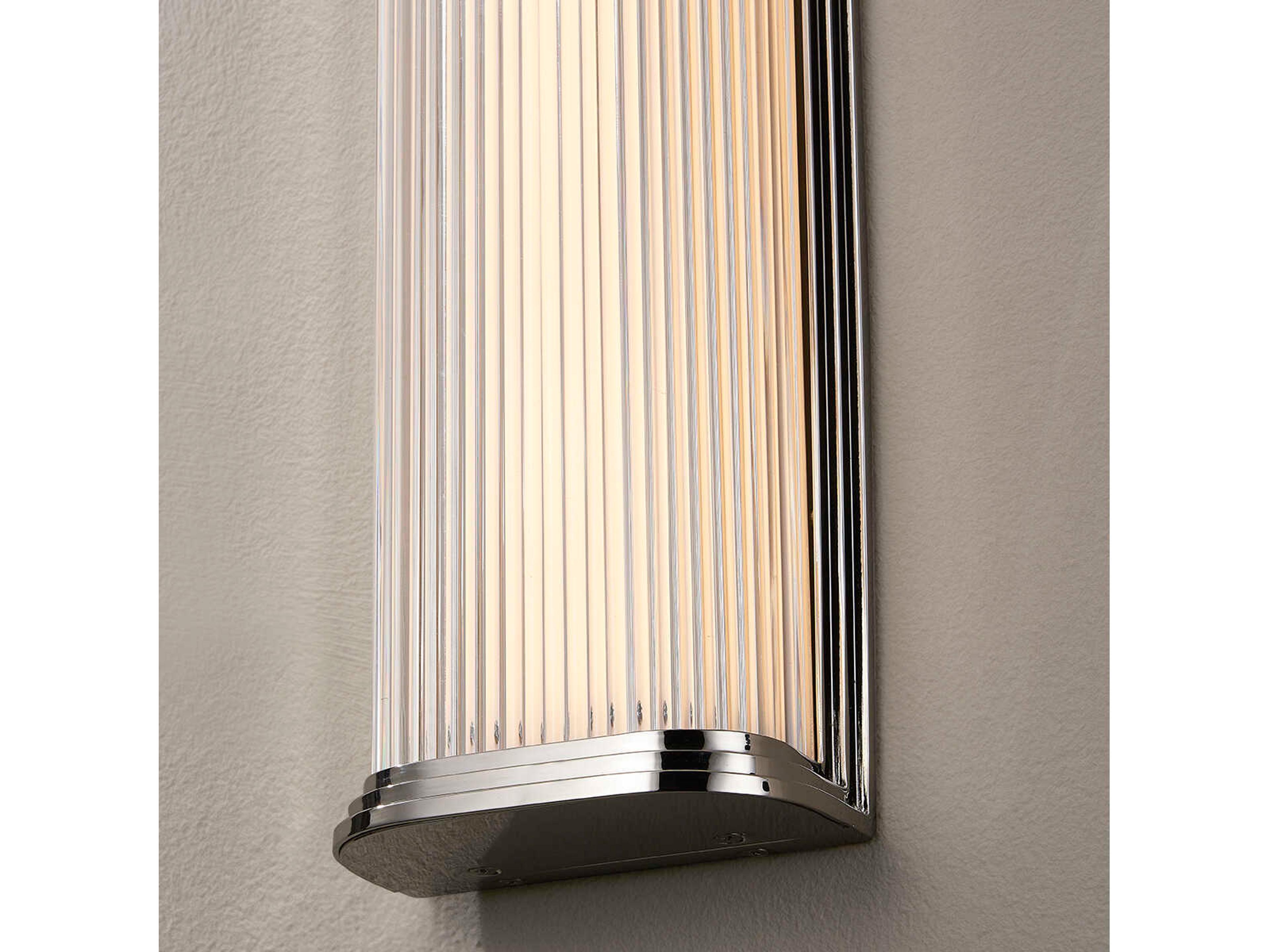 Hudson Valley Newburgh 1-Light Polished Nickel Glass LED Wall Sconce