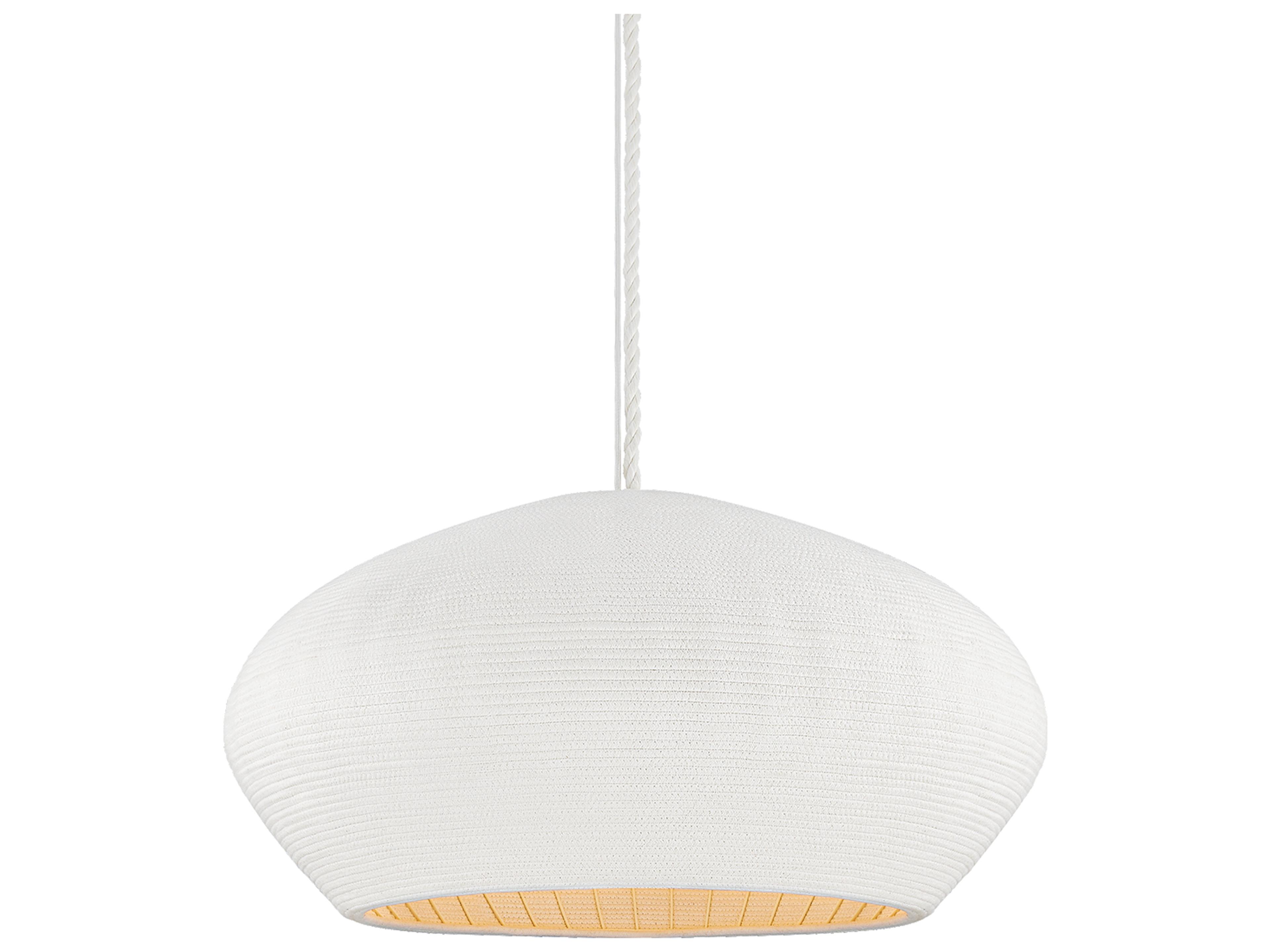 Ferndale 1-Light Gesso White Pendant