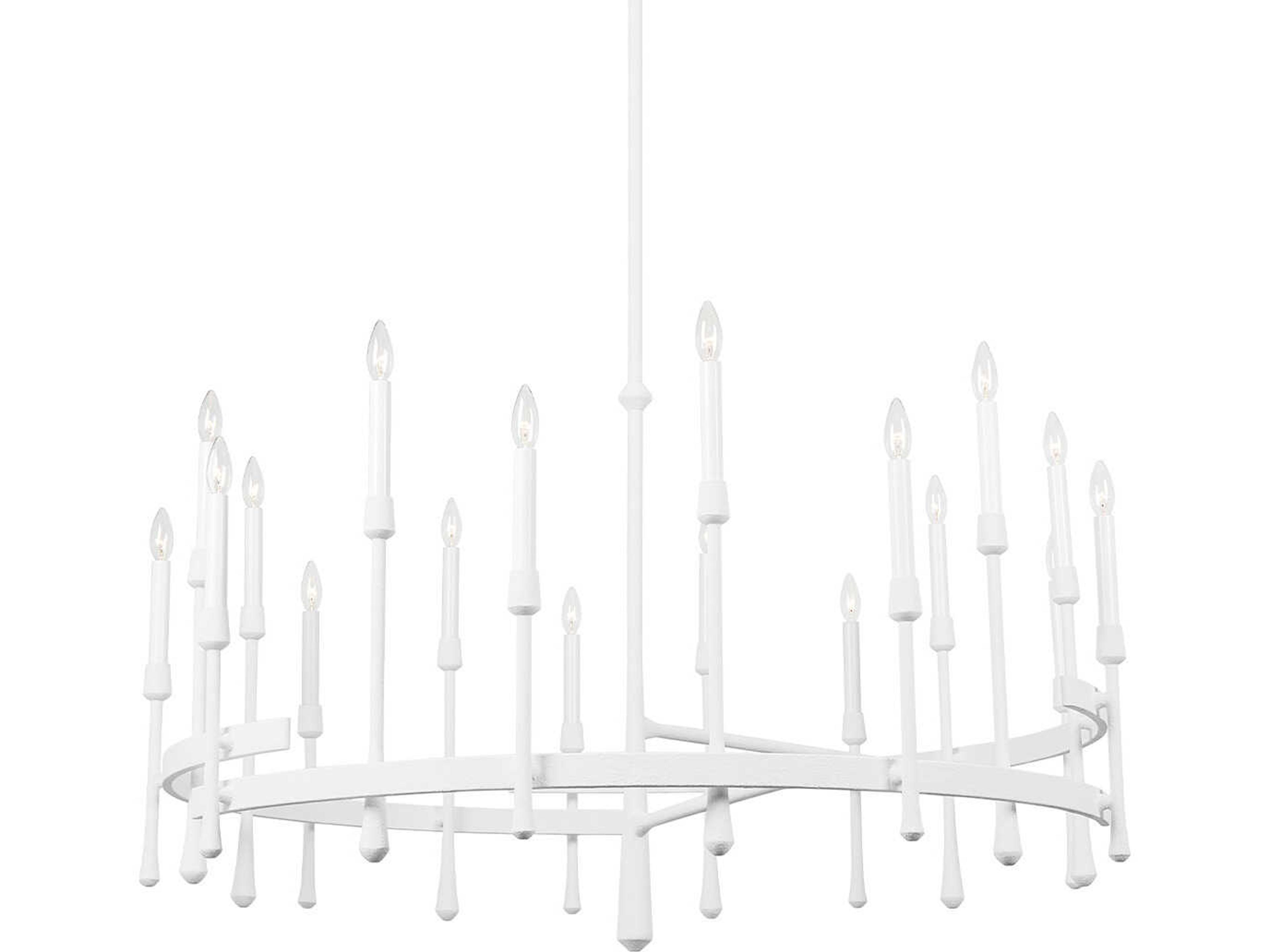 Hathaway 18-Light White Plaster Candelabra Chandelier