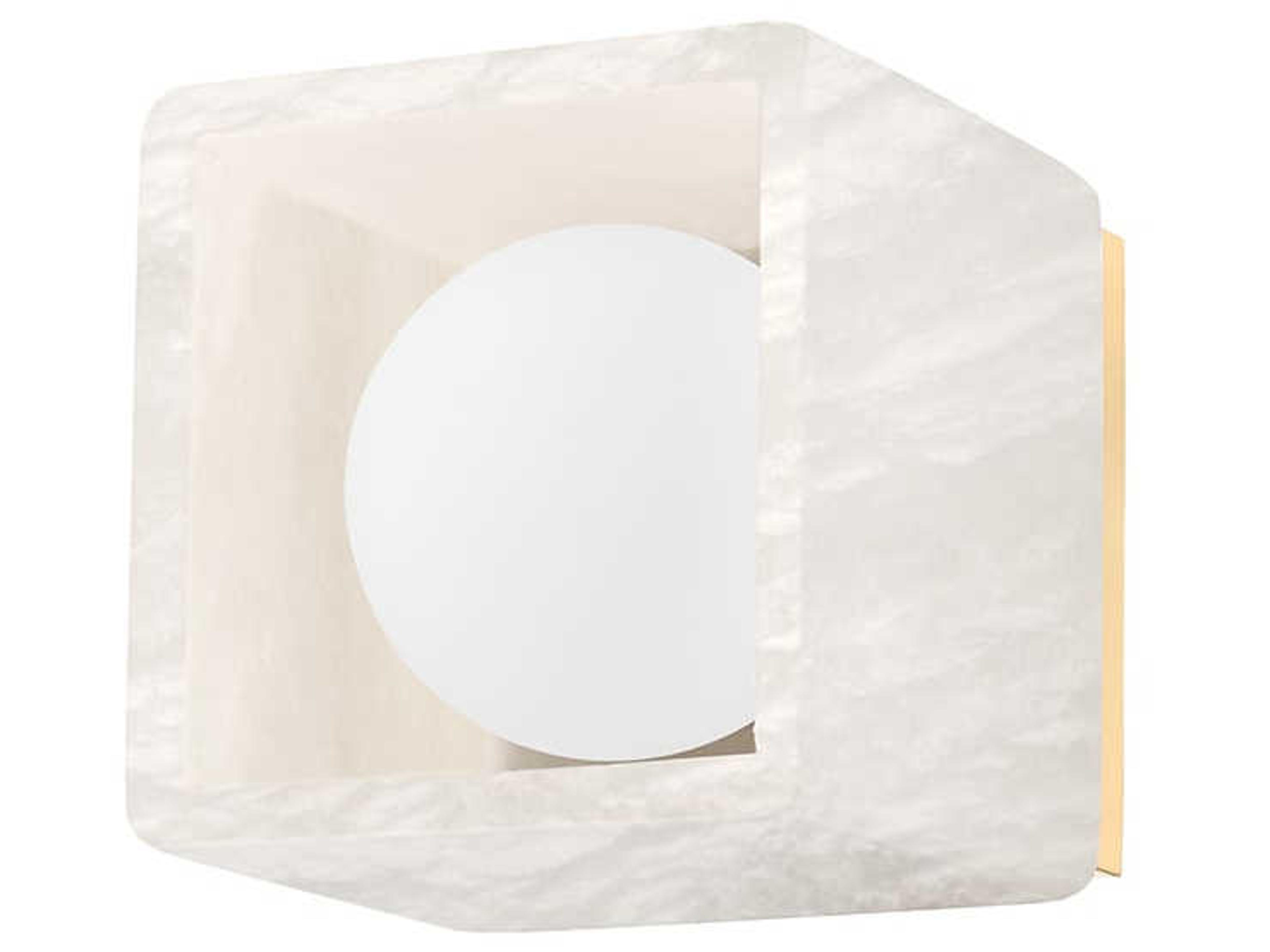 Budnick 1-Light Aged Brass Glass LED Wall Sconce