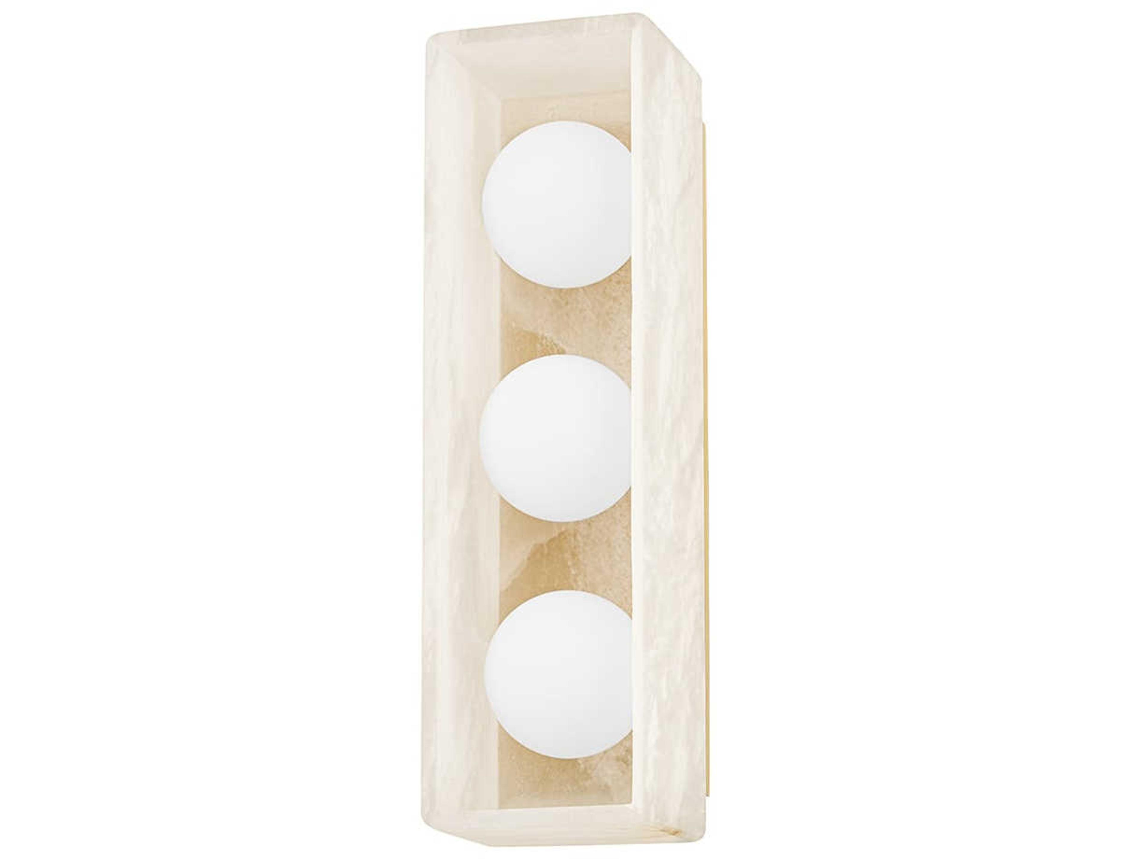 Hudson Valley Budnick 3-Light Aged Brass Glass LED Vanity Light