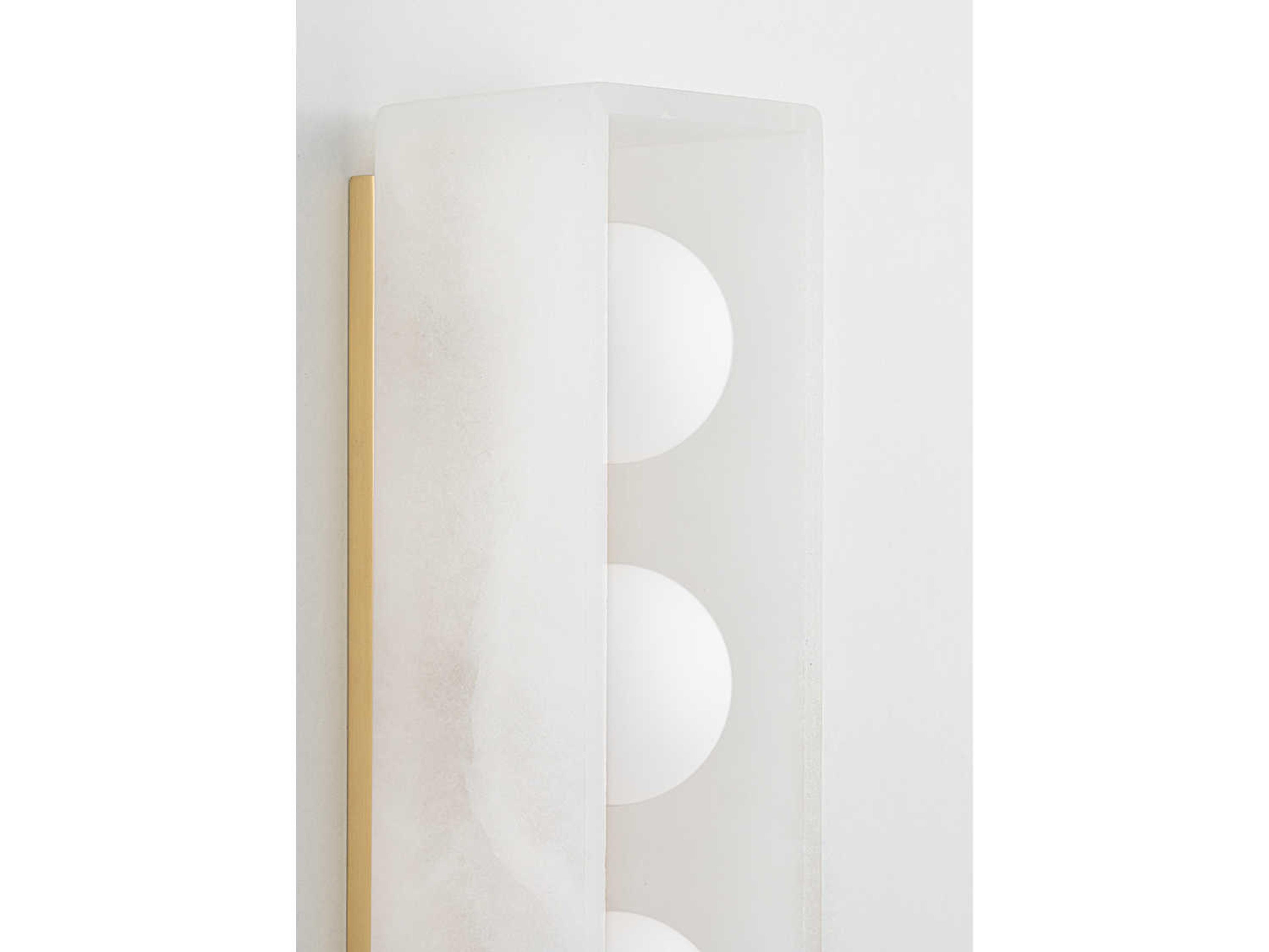 Hudson Valley Budnick 3-Light Aged Brass Glass LED Vanity Light