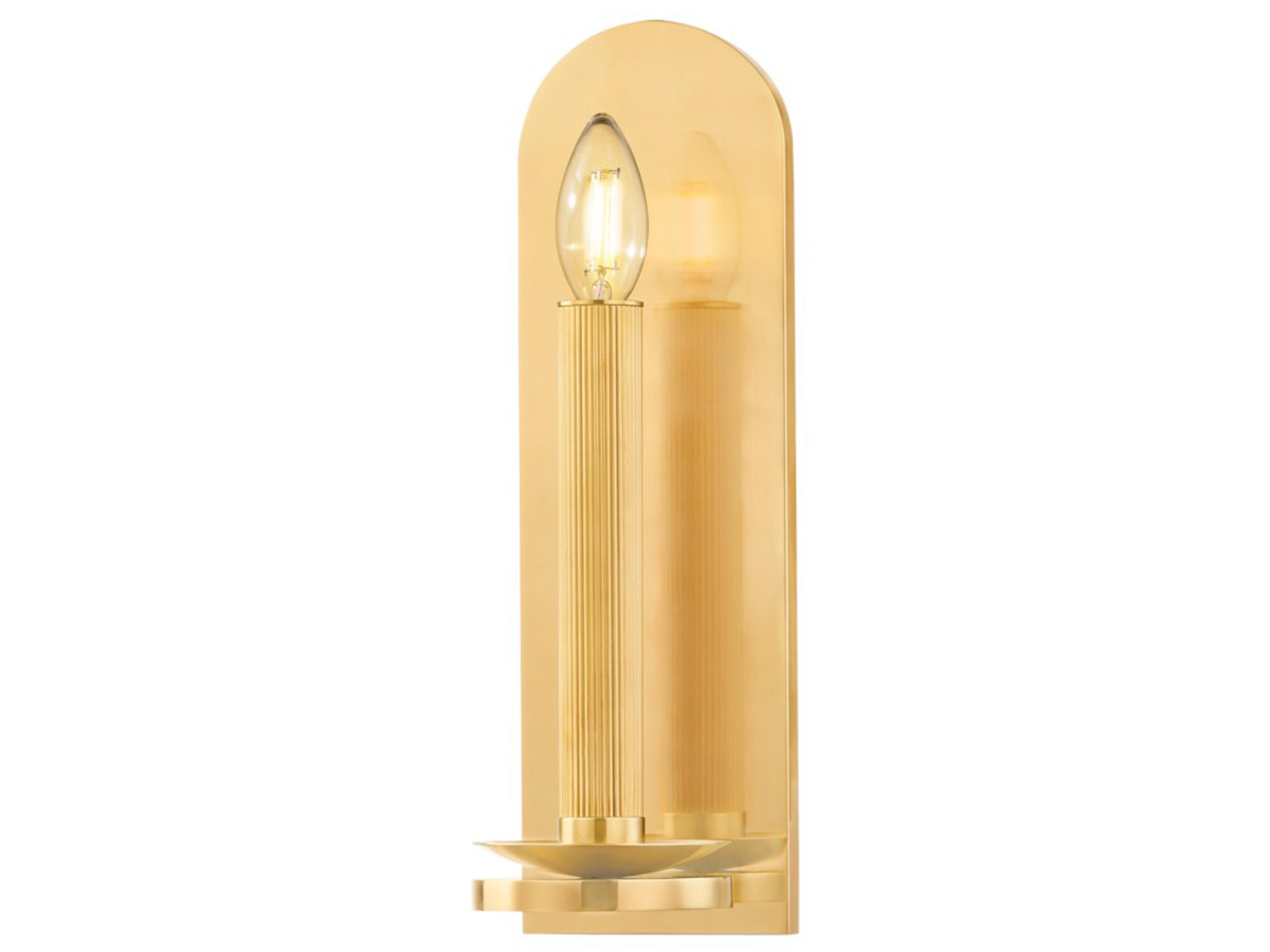Lindenhurst 1-Light Aged Brass Wall Sconce