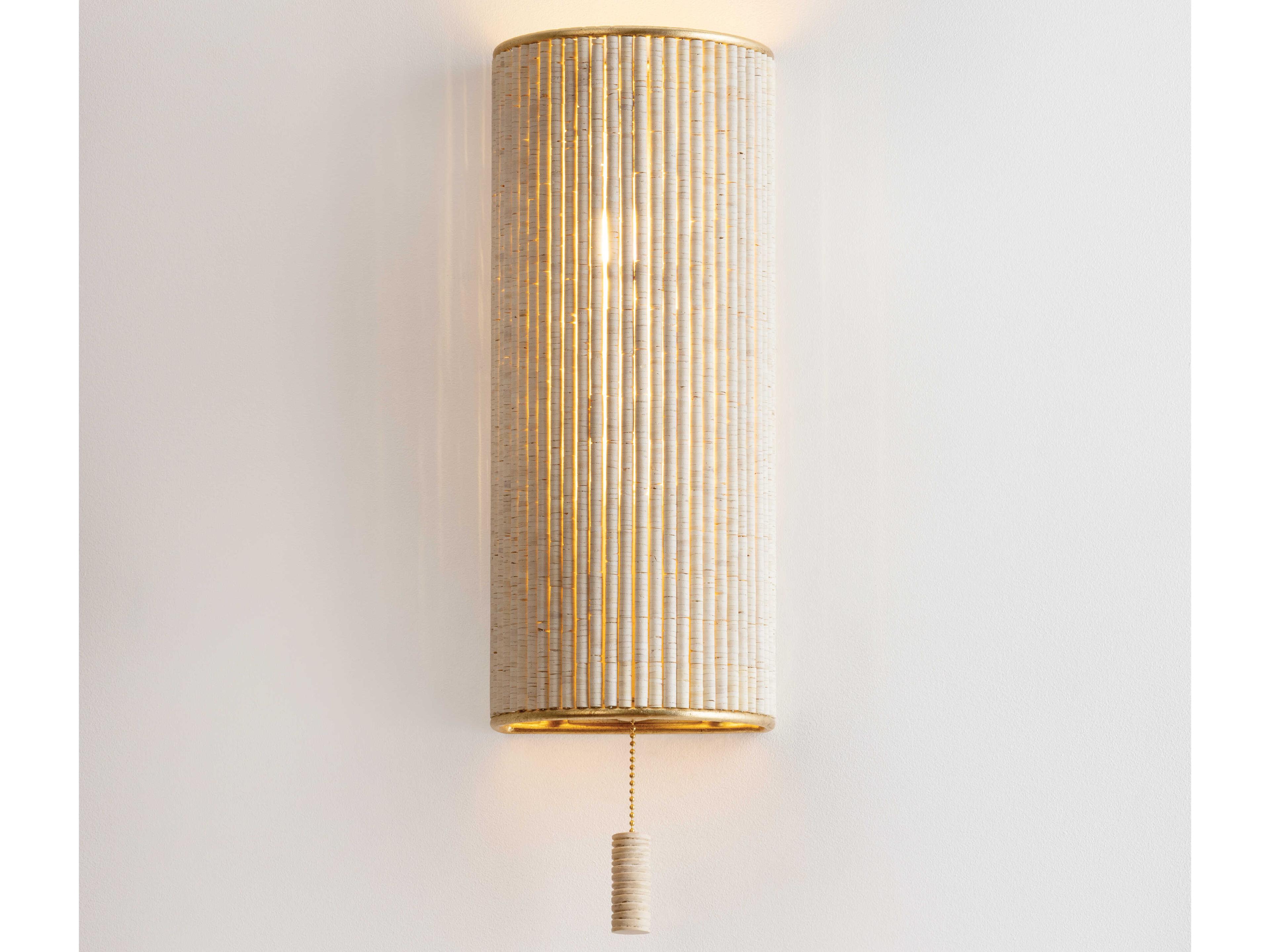 Hudson Valley Hampden 1-Light Vintage Gold Leaf Wall Sconce