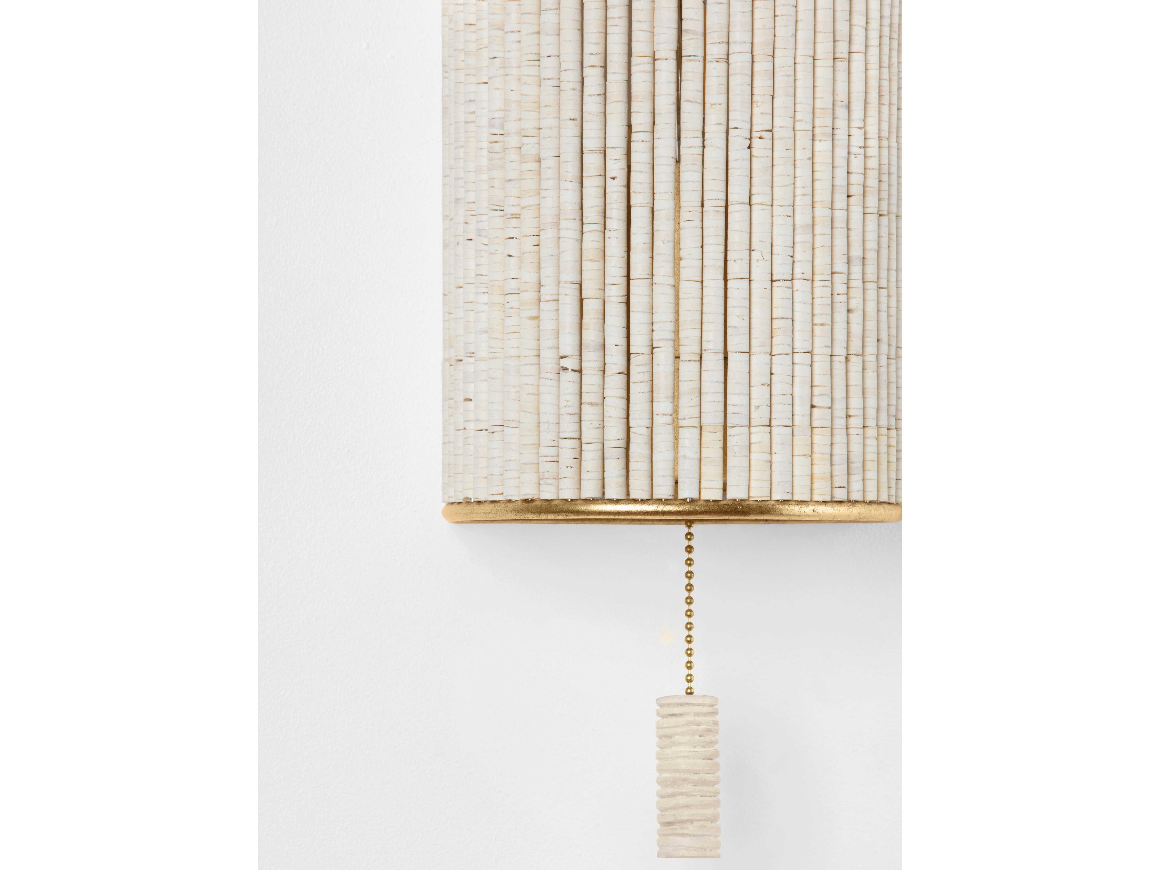 Hudson Valley Hampden 1-Light Vintage Gold Leaf Wall Sconce