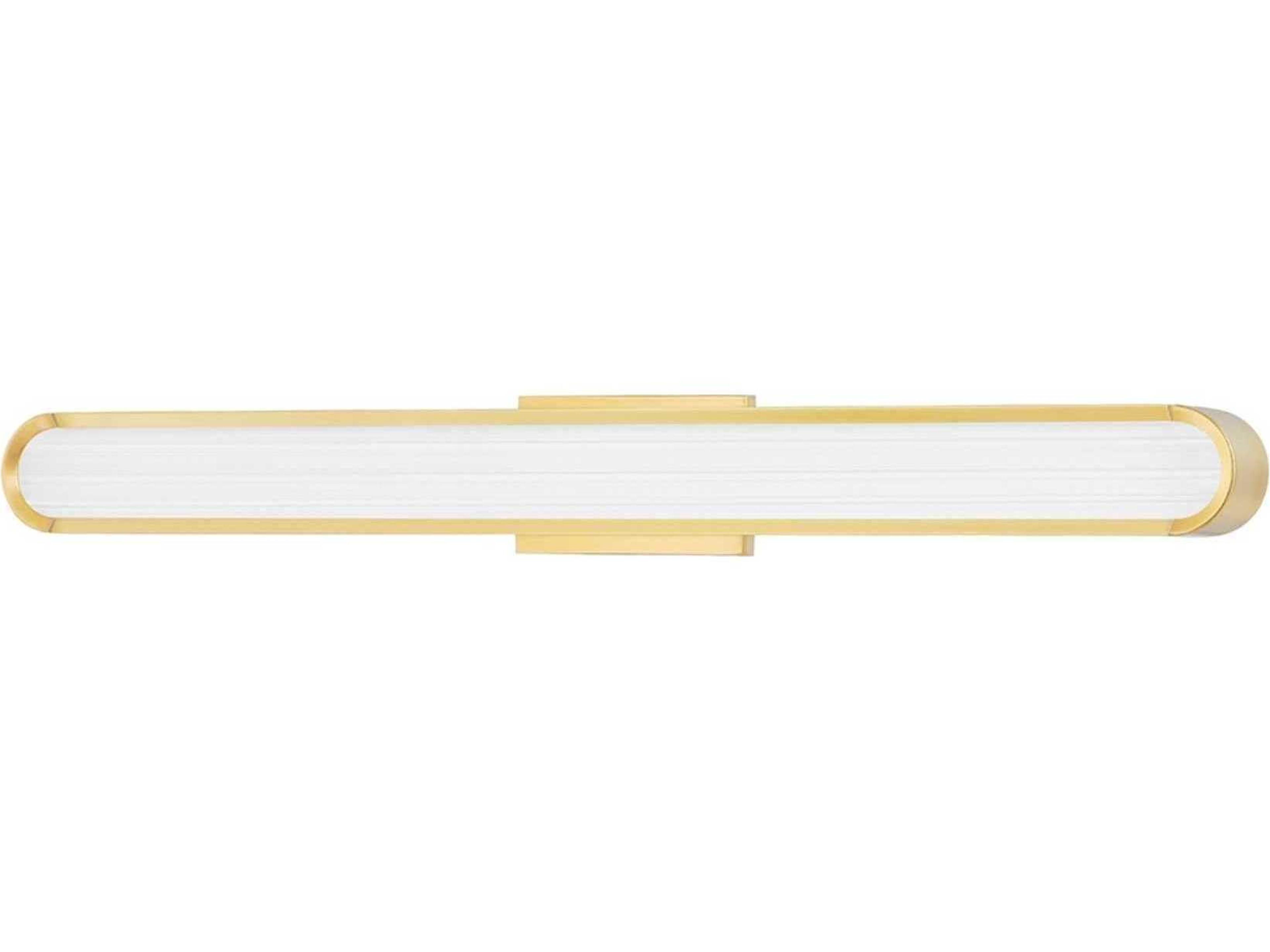 Starkey 1-Light Aged Brass Clear Glass LED Vanity Light