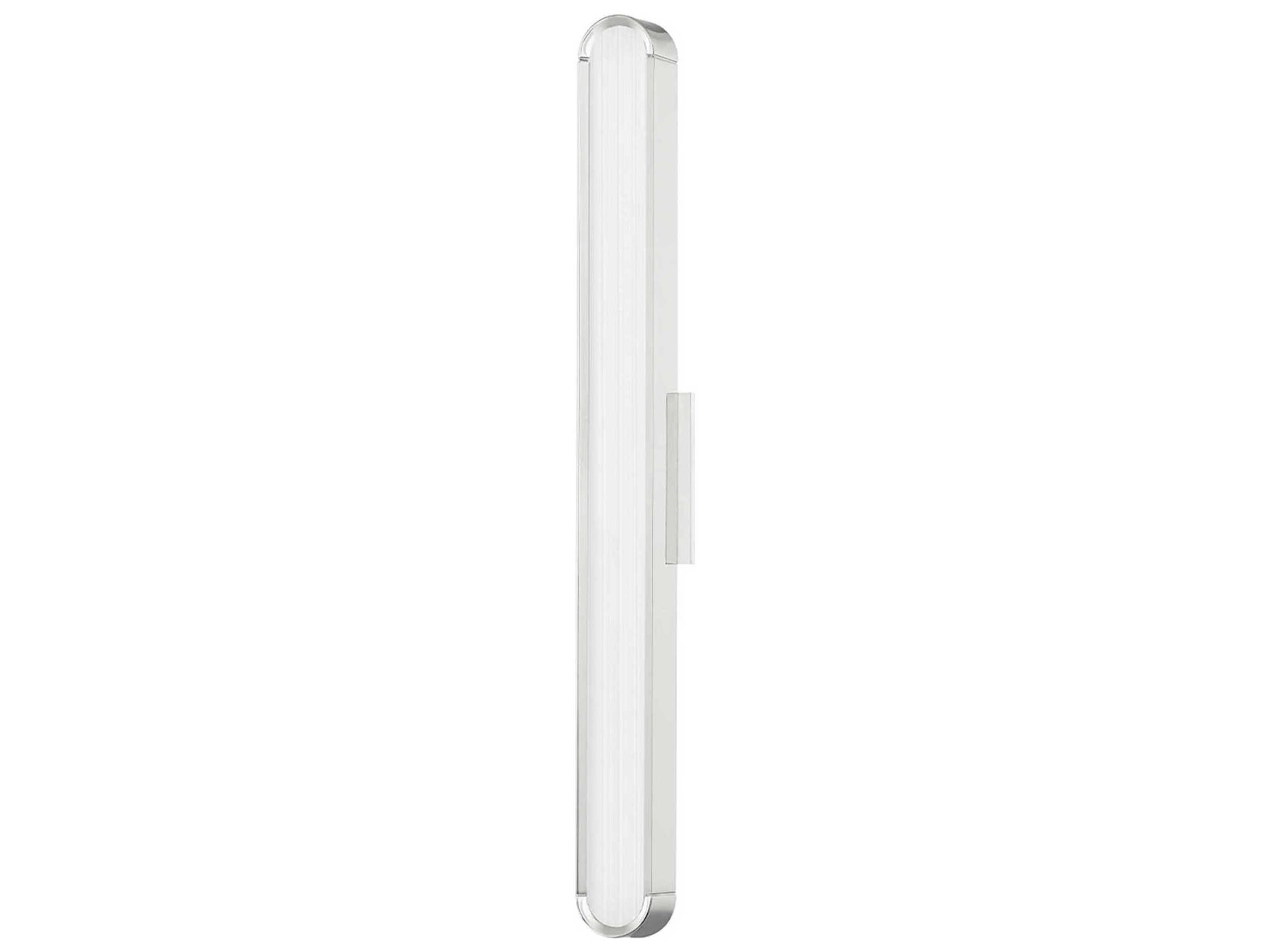 Hudson Valley Starkey 1-Light Polished Nickel Clear Glass LED Vanity Light