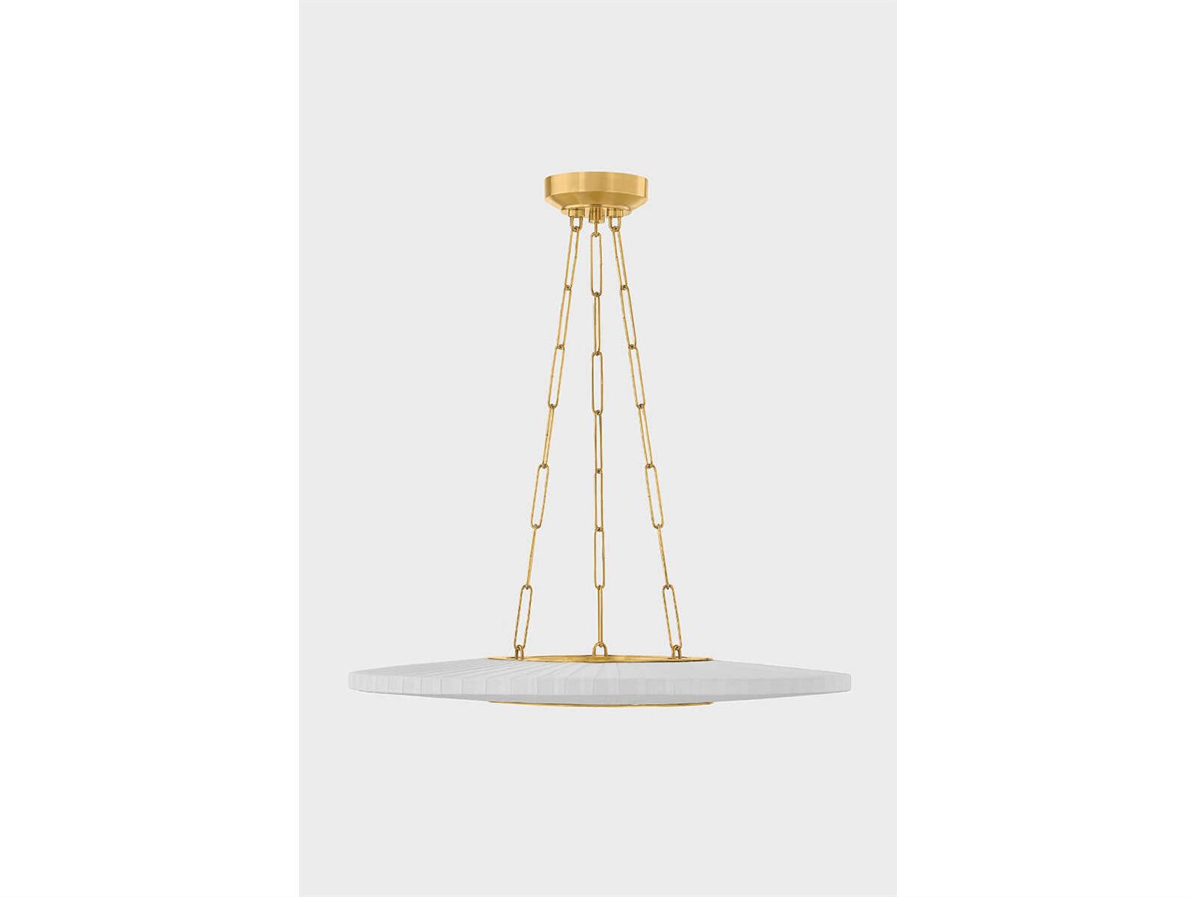 Hudson Valley Prattsburgh 1-Light Aged Brass Round Pendant