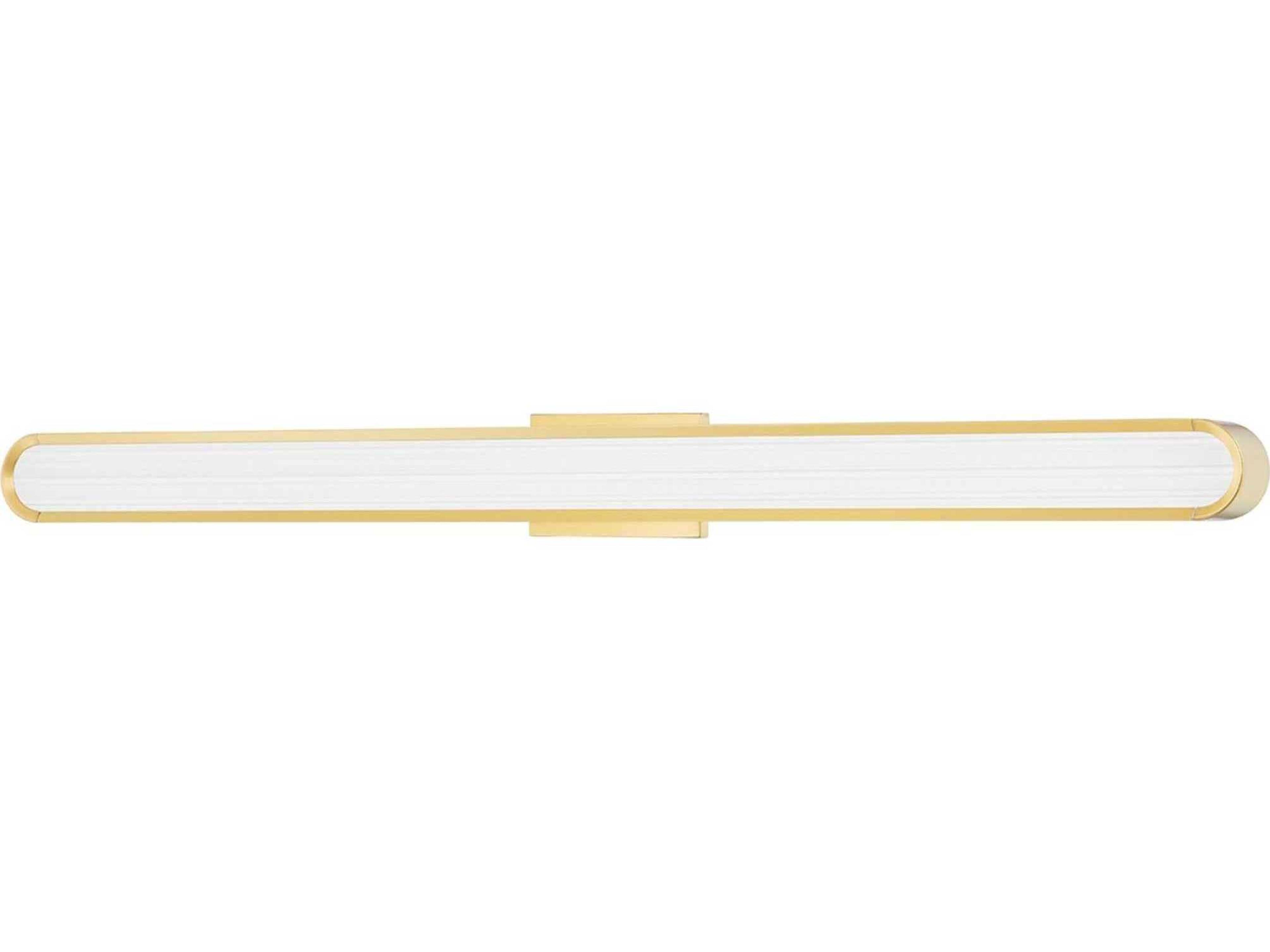 Starkey 1-Light Aged Brass Clear Glass LED Vanity Light