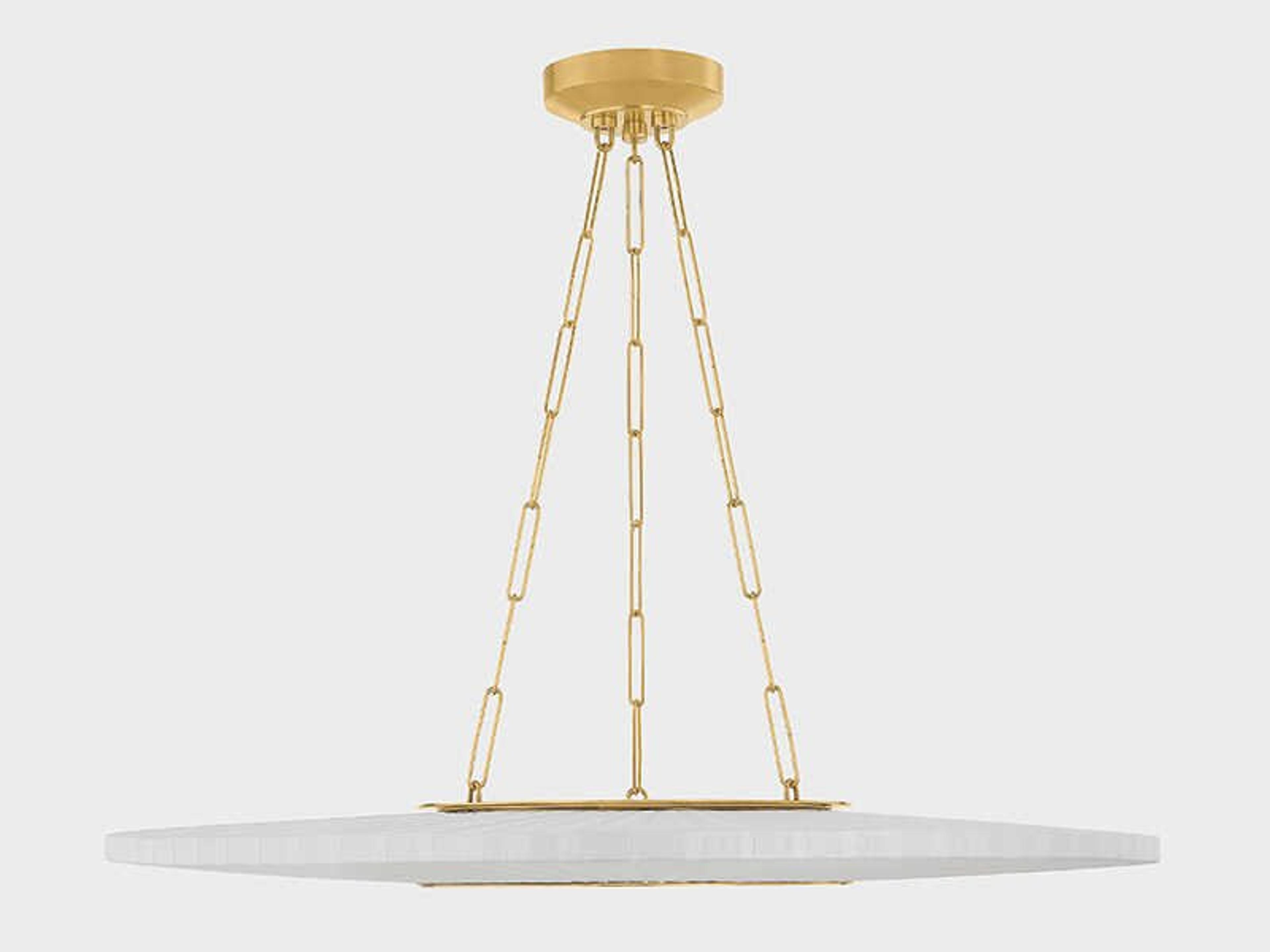 Hudson Valley Prattsburgh 1-Light Aged Brass Round Pendant