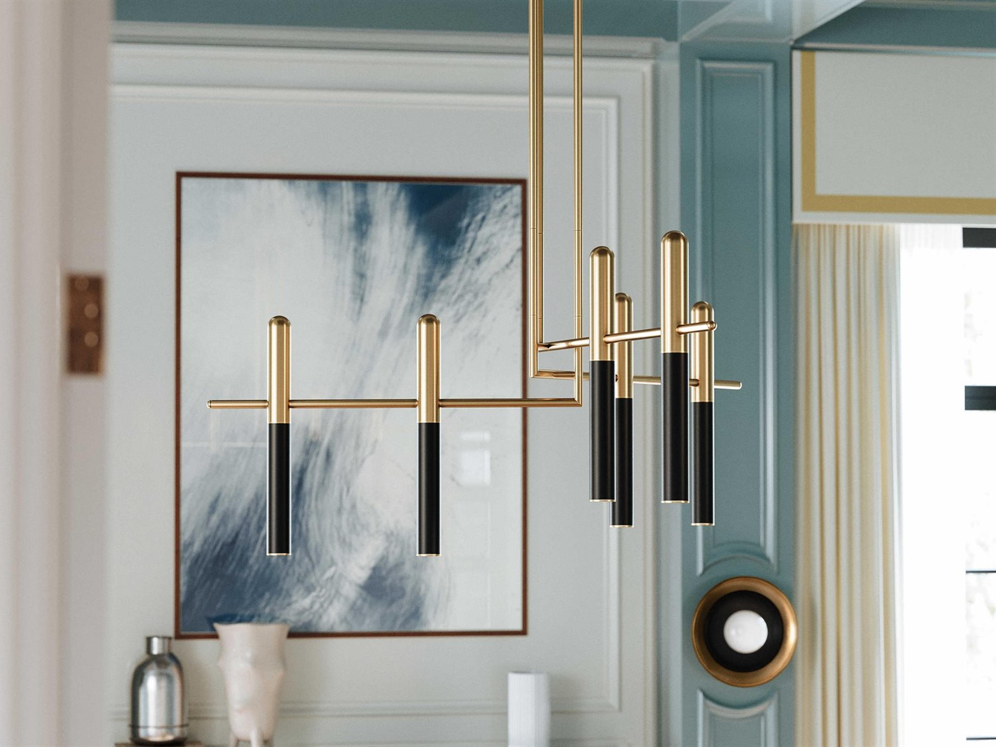 Hudson Valley Thurston 6-Light Aged Old Bronze Clear Glass LED Chandelier