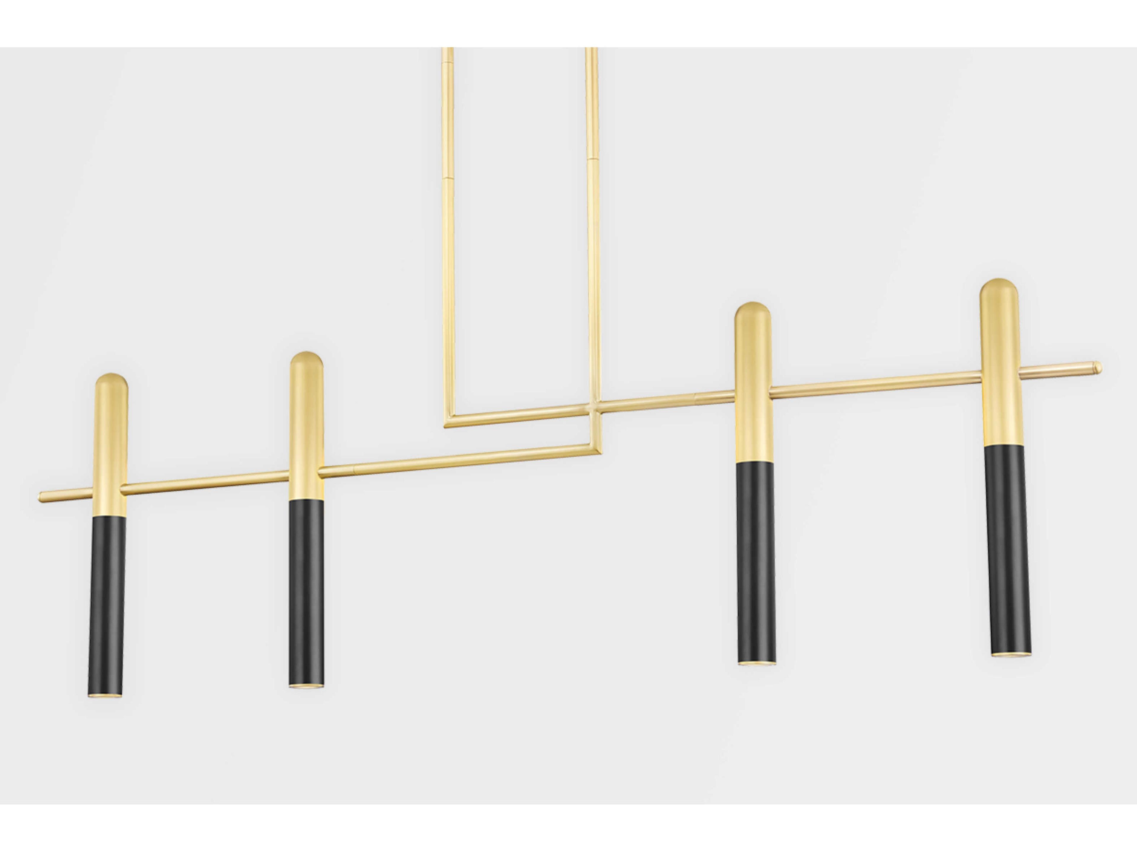 Hudson Valley Thurston 4-Light Aged Old Bronze Clear Glass LED Island Pendant