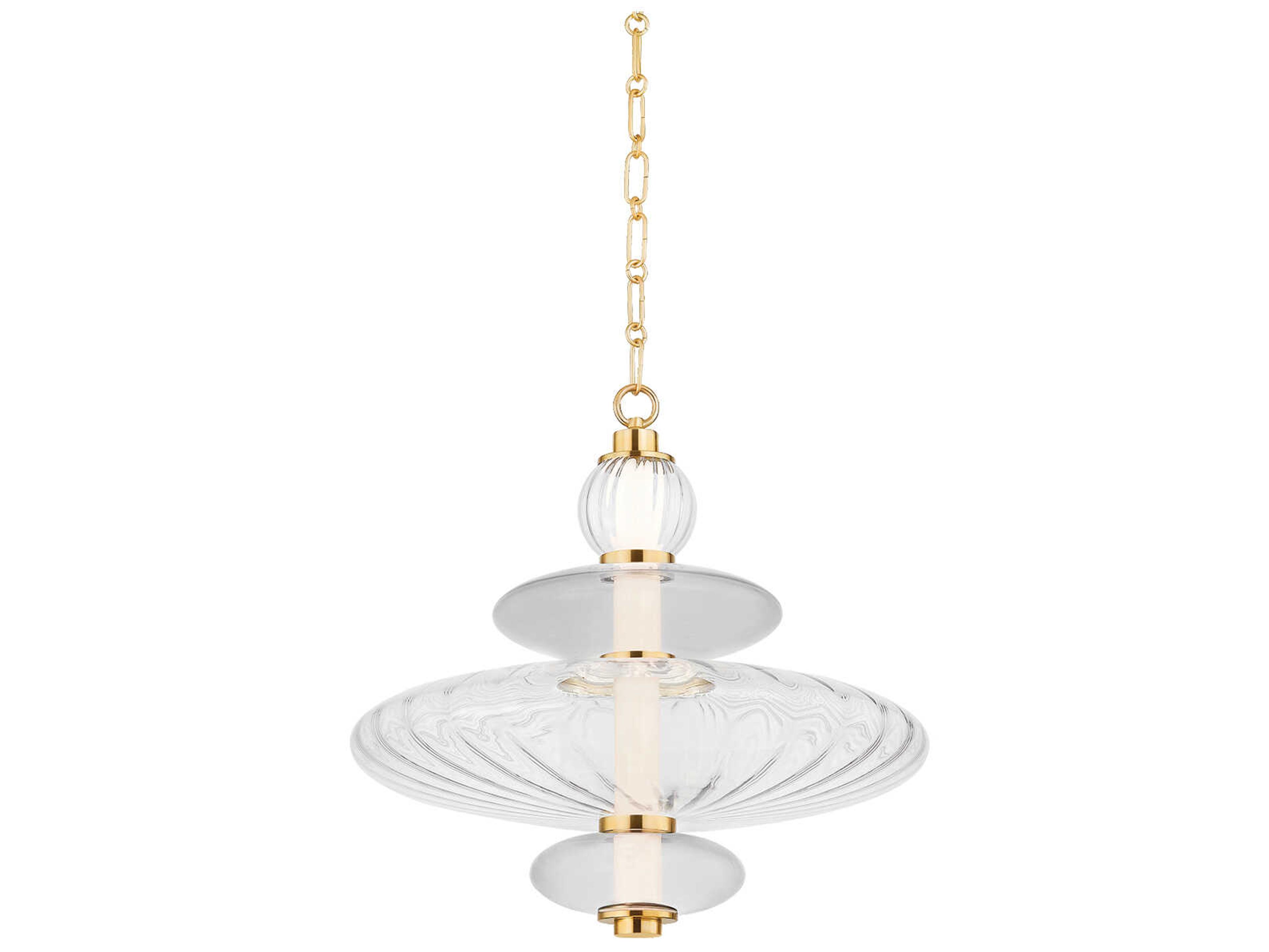Hudson Valley Williams 1-Light Aged Brass Pendant