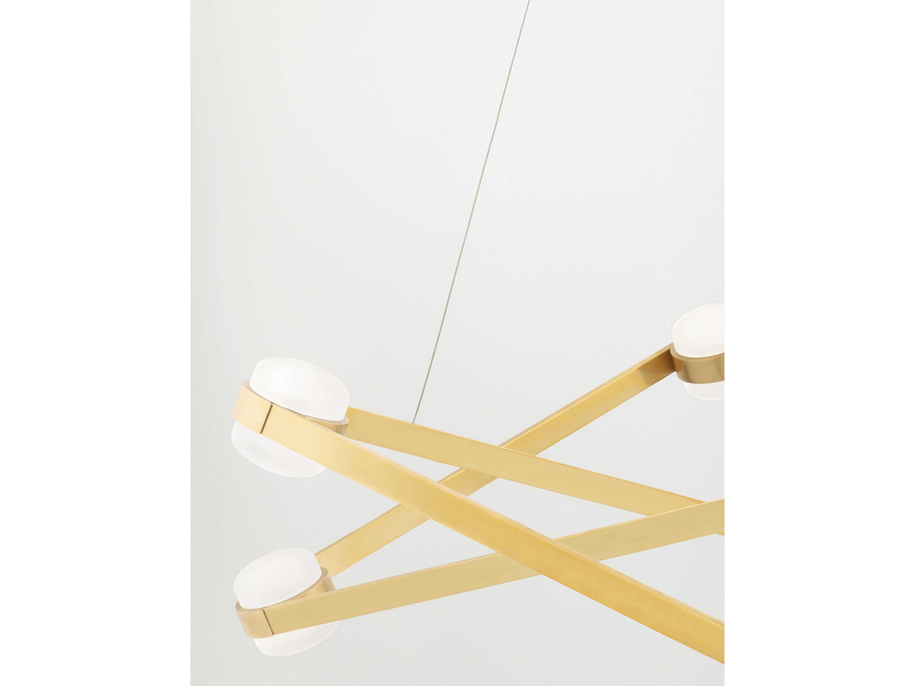 Hudson Valley Orbit 6-Light Aged Brass LED Candelabra Geometric Sputnik Chandelier