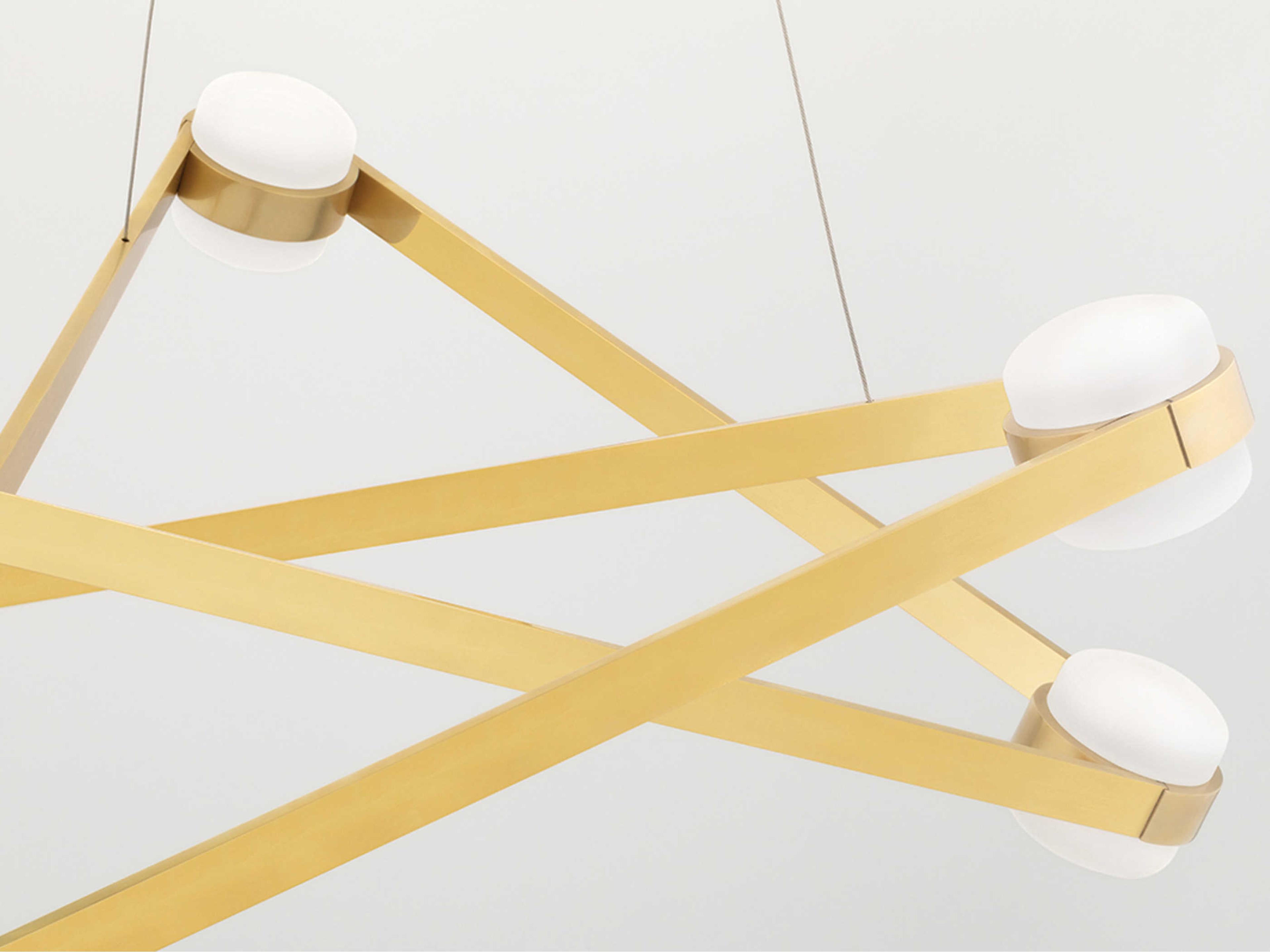 Hudson Valley Orbit 12-Light Aged Brass LED Candelabra Geometric Sputnik Chandelier