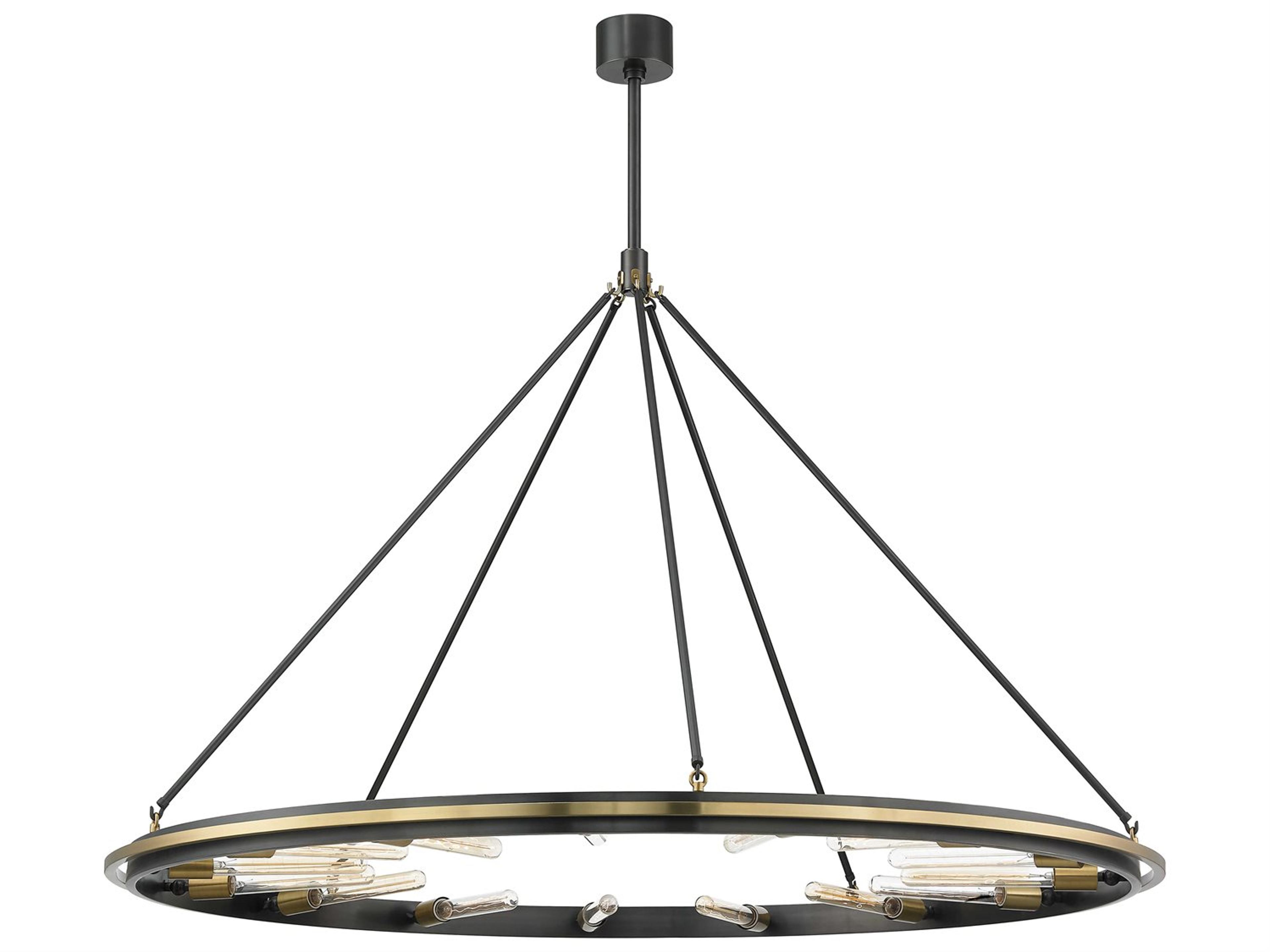 Hudson Valley Chambers 15-Light Aged Old Bronze Round Chandelier