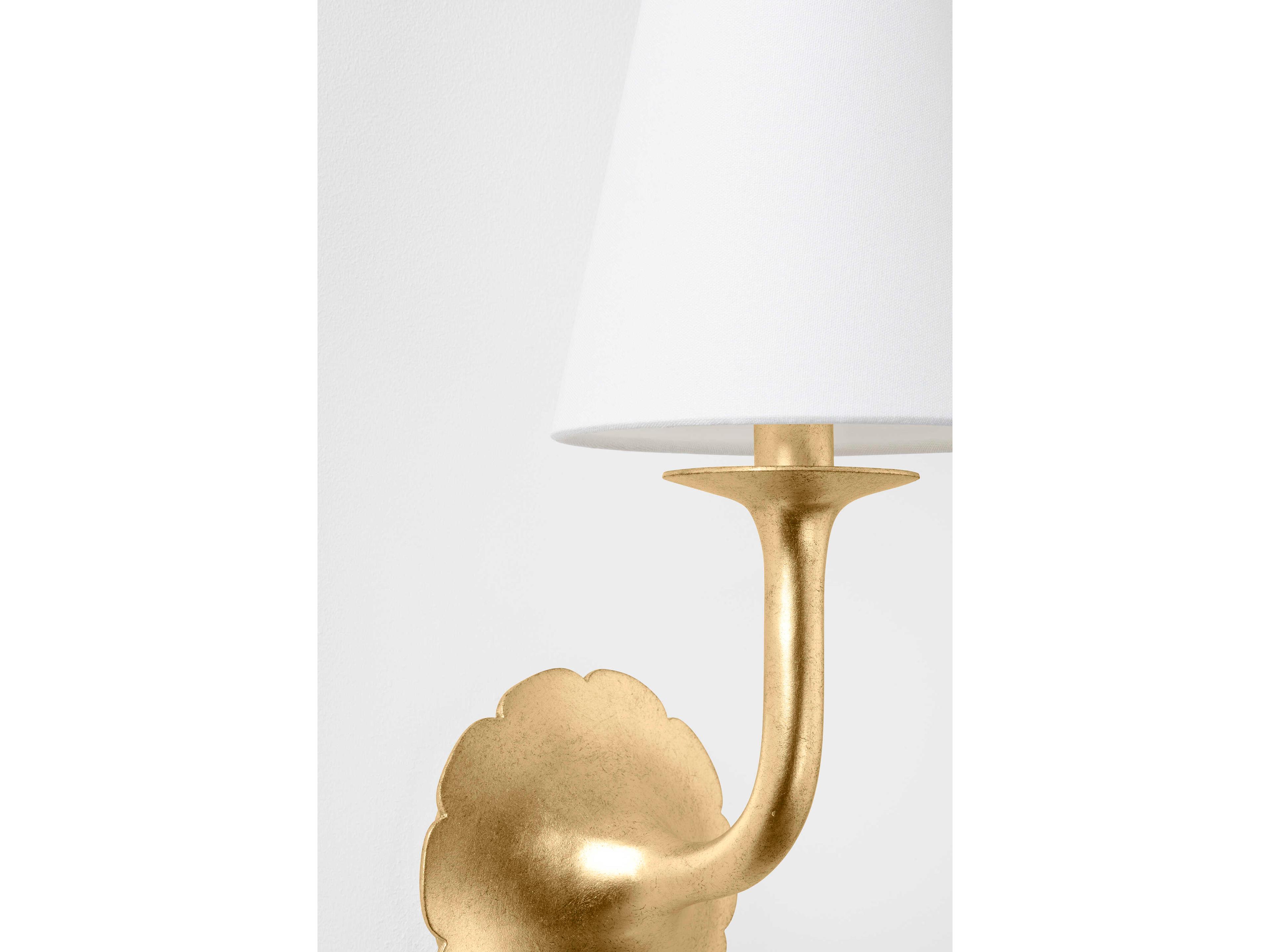 Hudson Valley Winnipeg 1-Light Vintage Gold Leaf Wall Sconce