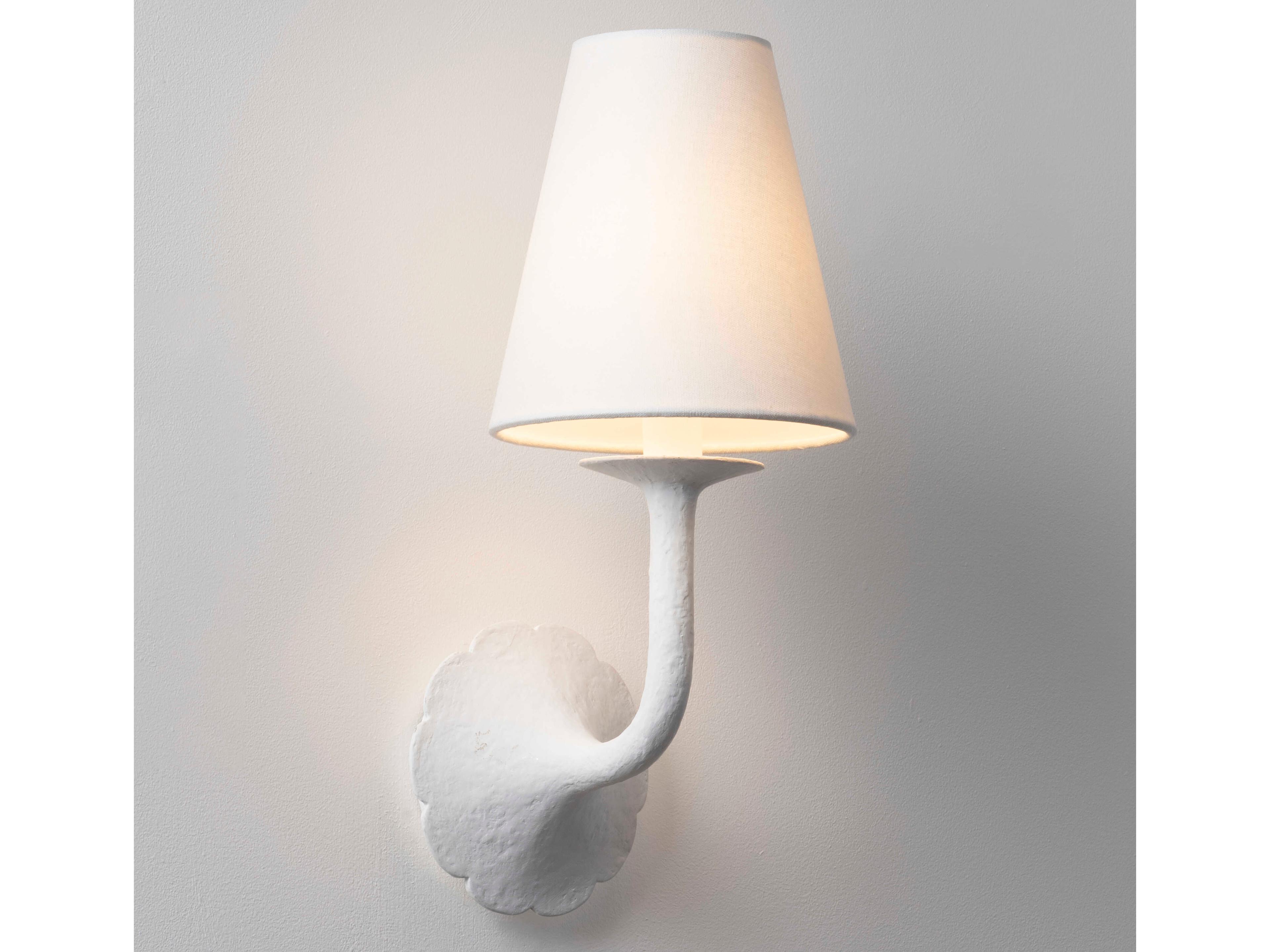 Hudson Valley Winnipeg 1-Light White Plaster Wall Sconce