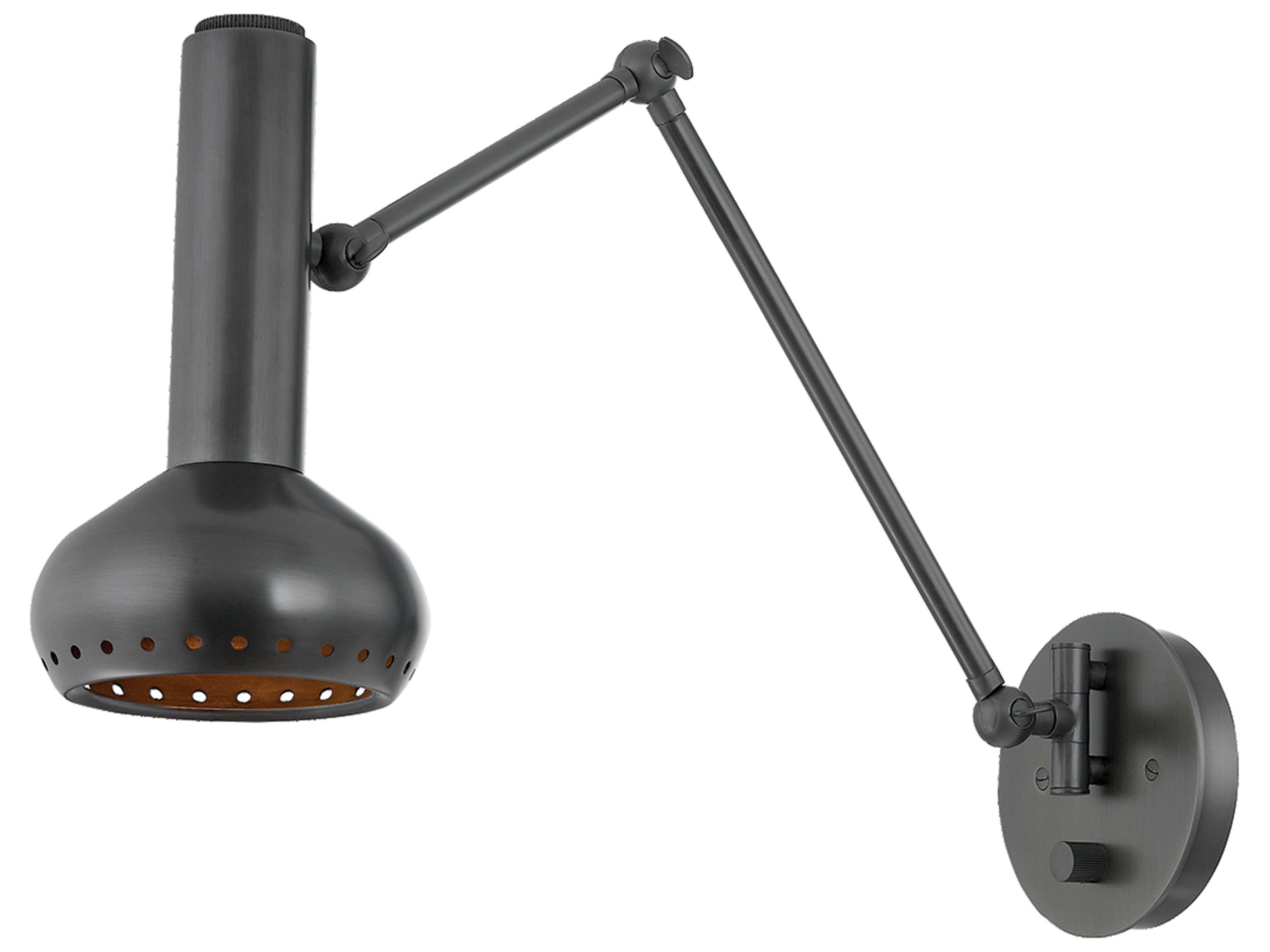 Roald 1-Light Distressed Bronze Swing Wall Sconce