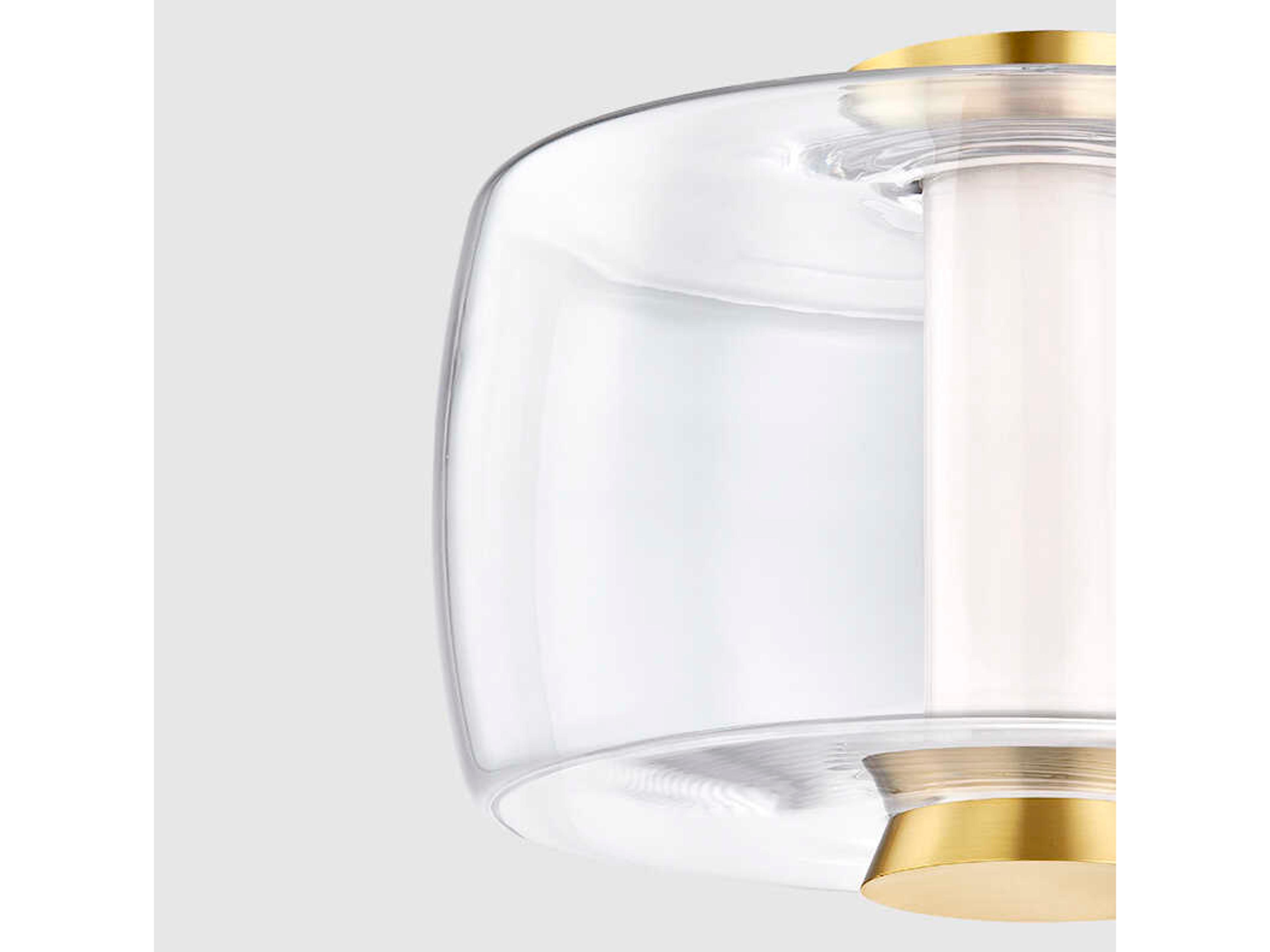 Hudson Valley Beau 1-Light Aged Brass Flush Mount