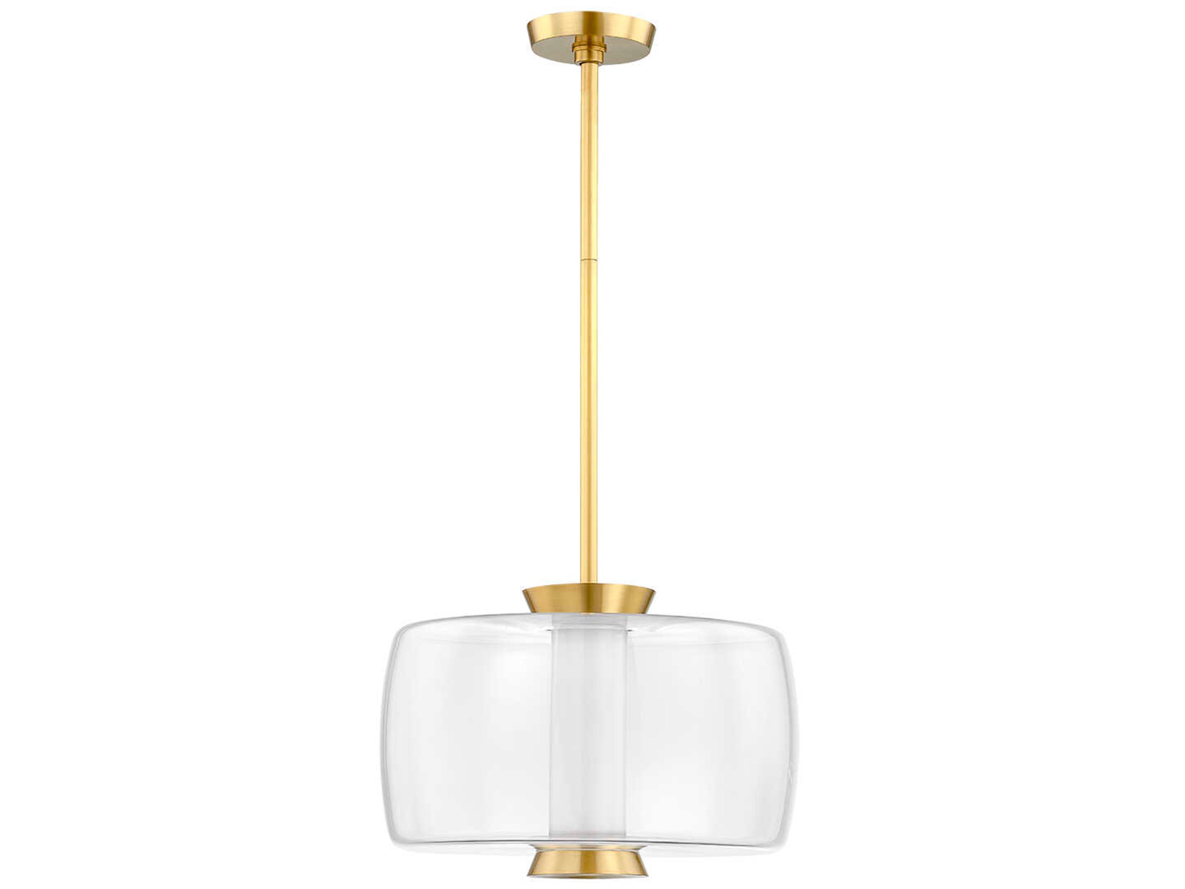 Hudson Valley Beau 1-Light Aged Brass Pendant