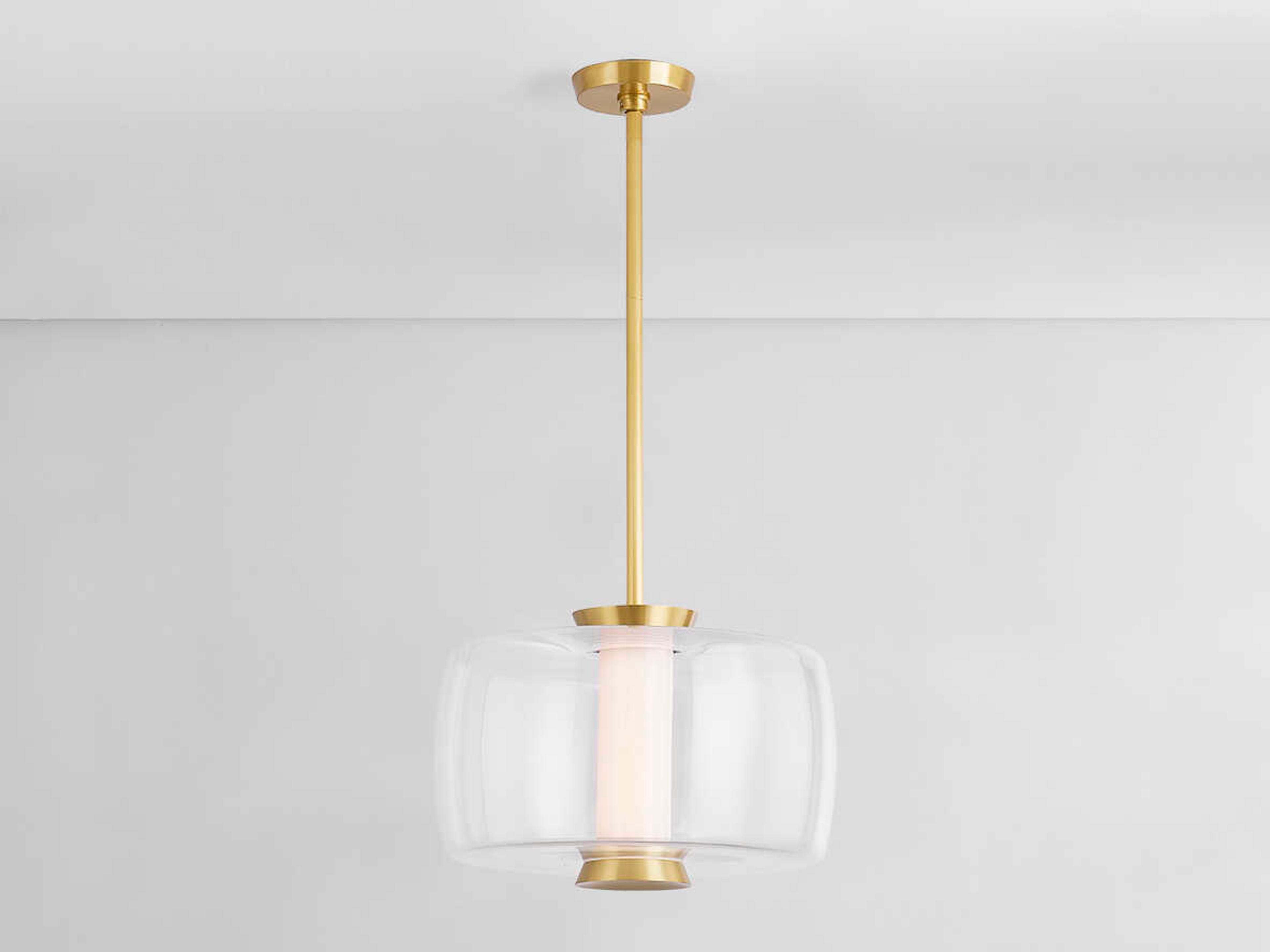 Hudson Valley Beau 1-Light Aged Brass Pendant