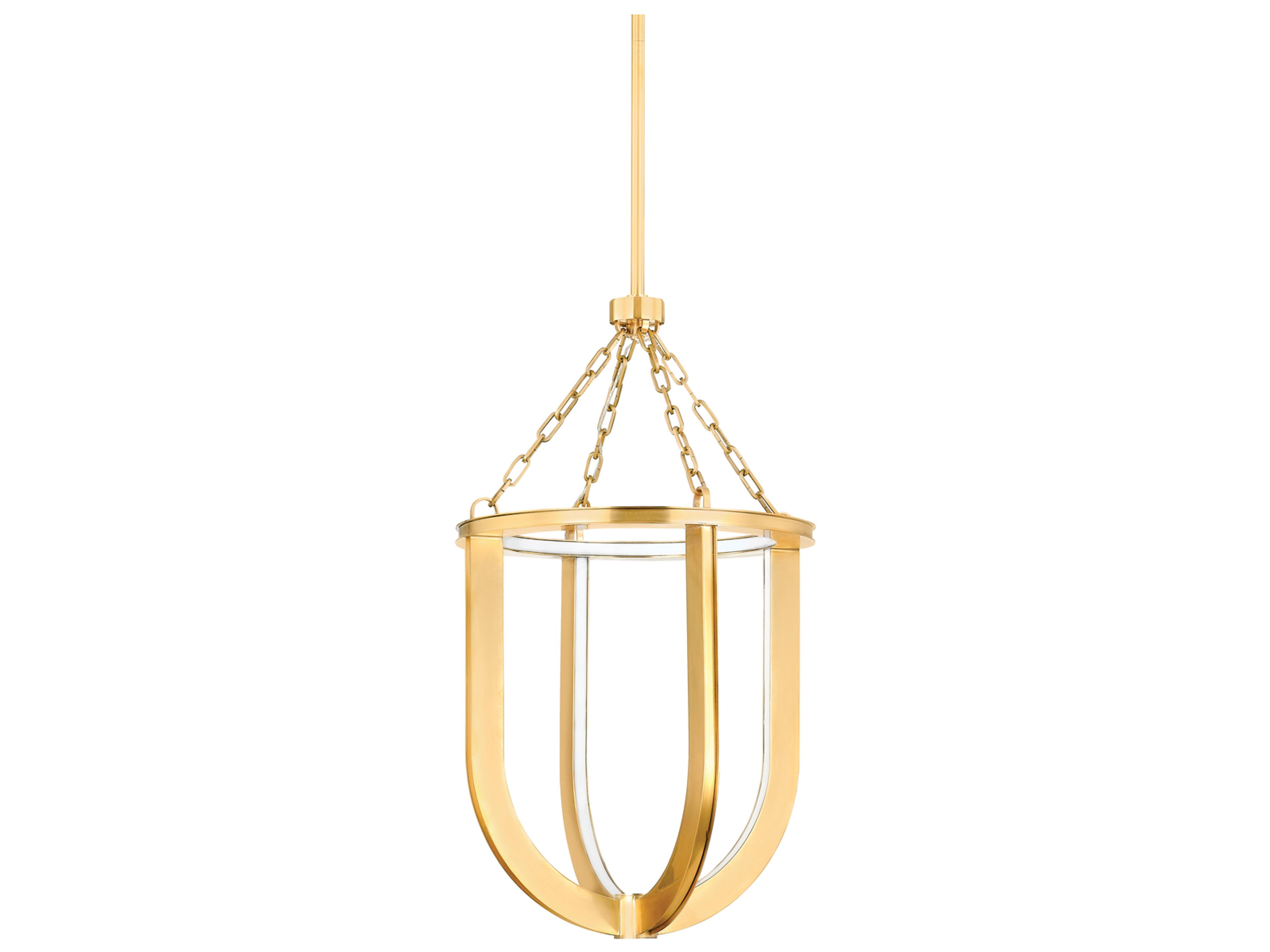 Tournu 1-Light Aged Brass Geometric Pendant