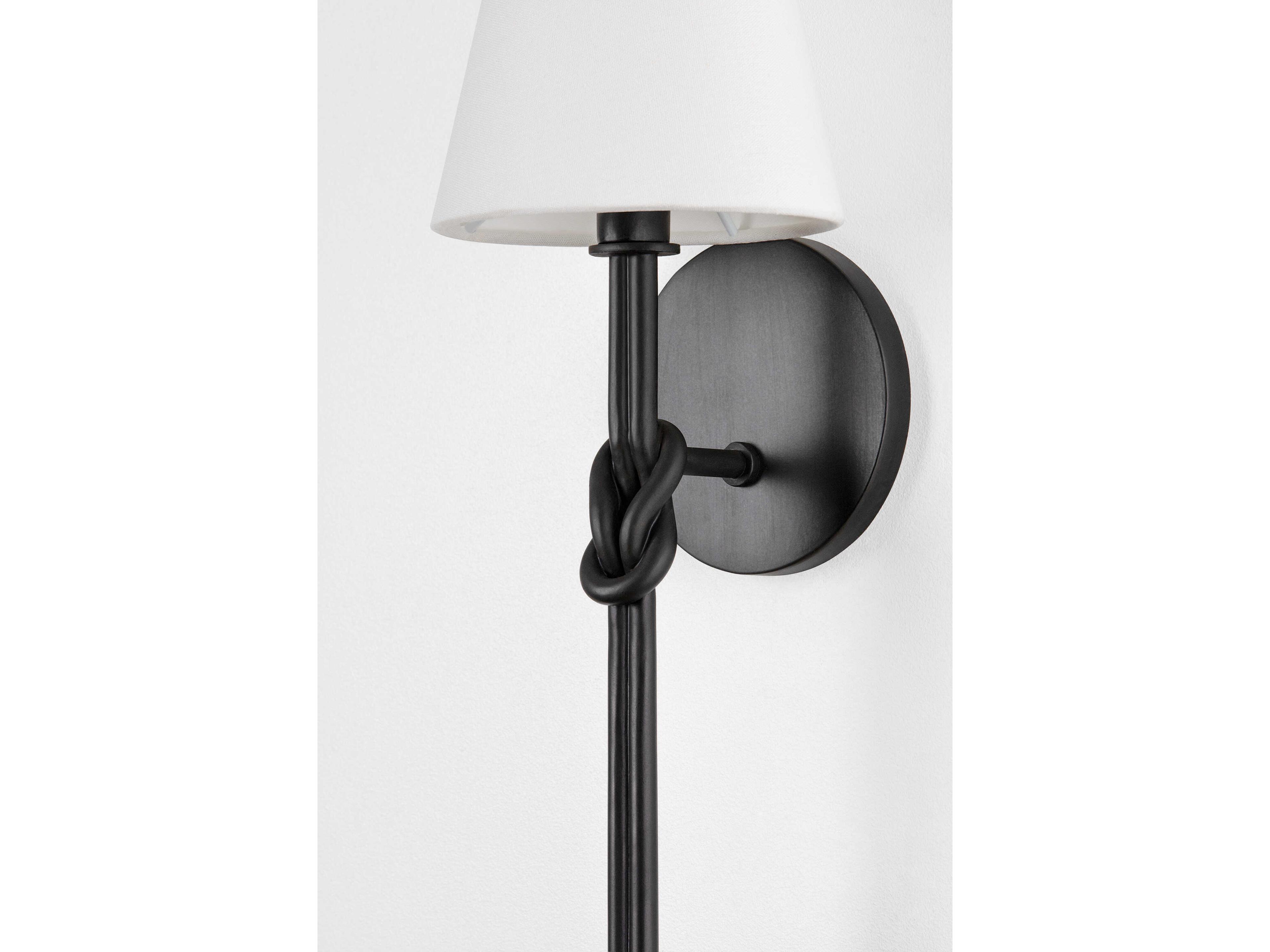 Hudson Valley Alburgh 1-Light Aged Iron Black Wall Sconce