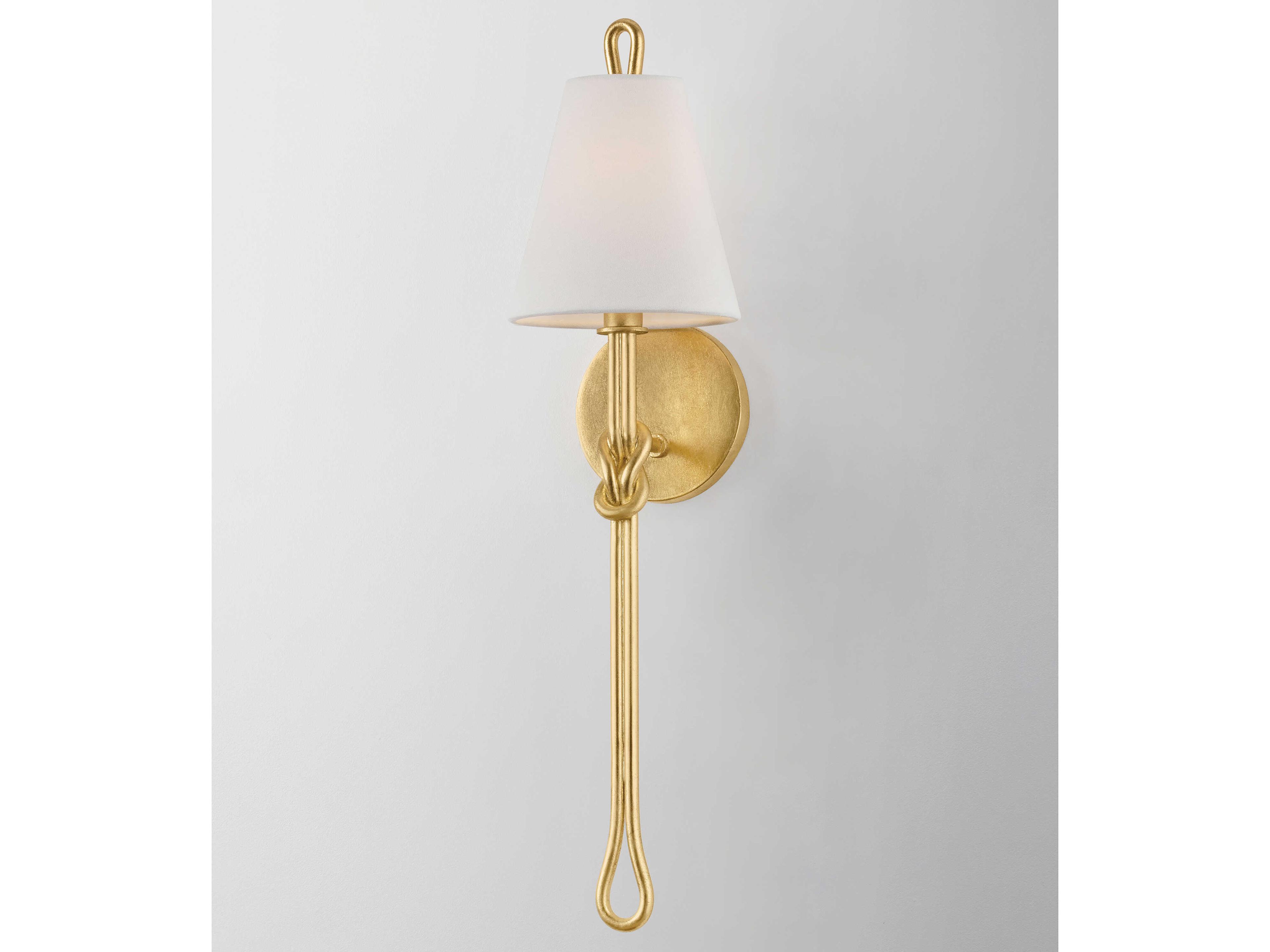 Hudson Valley Alburgh 1-Light Vintage Gold Leaf Wall Sconce