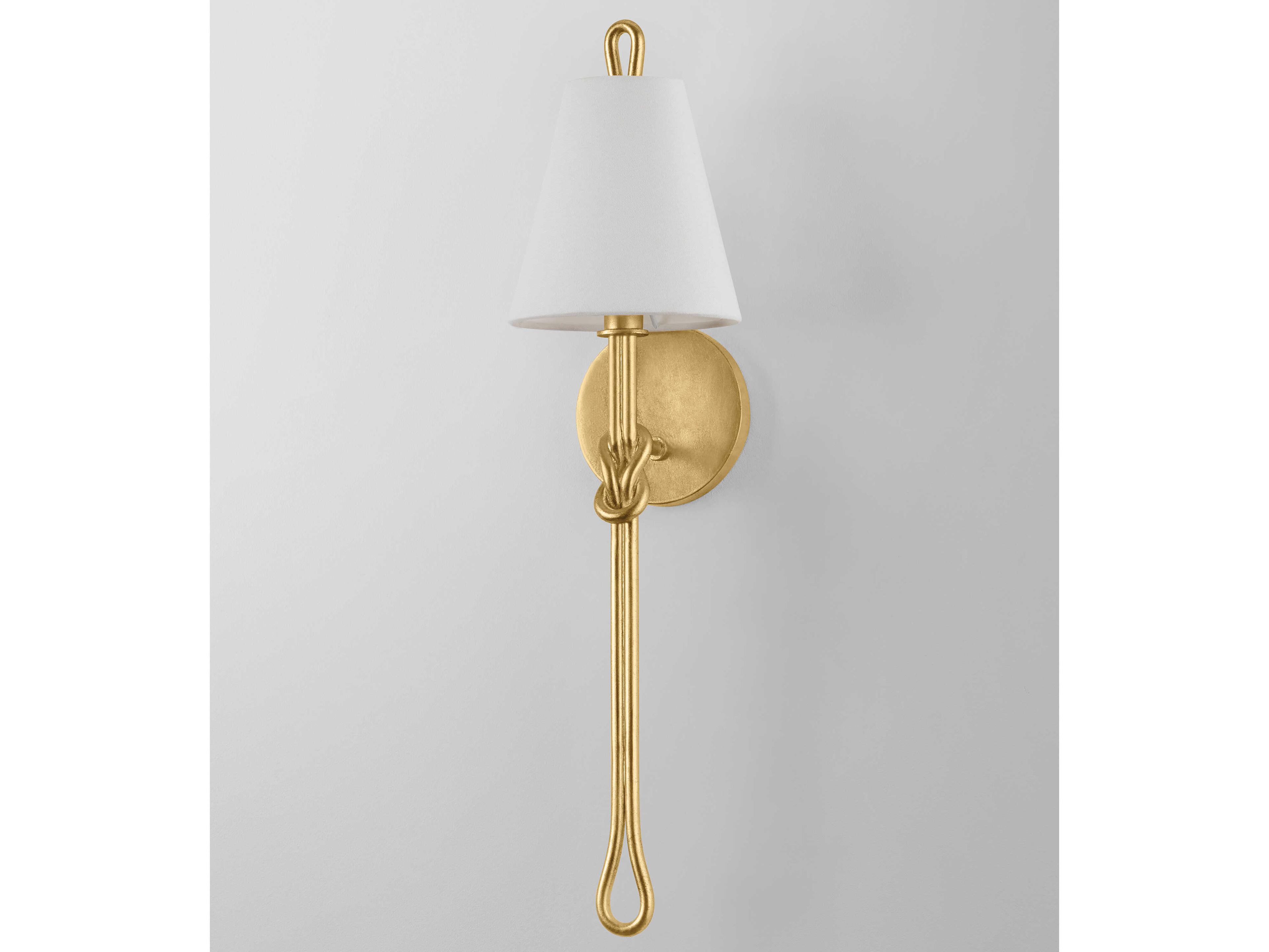Hudson Valley Alburgh 1-Light Vintage Gold Leaf Wall Sconce