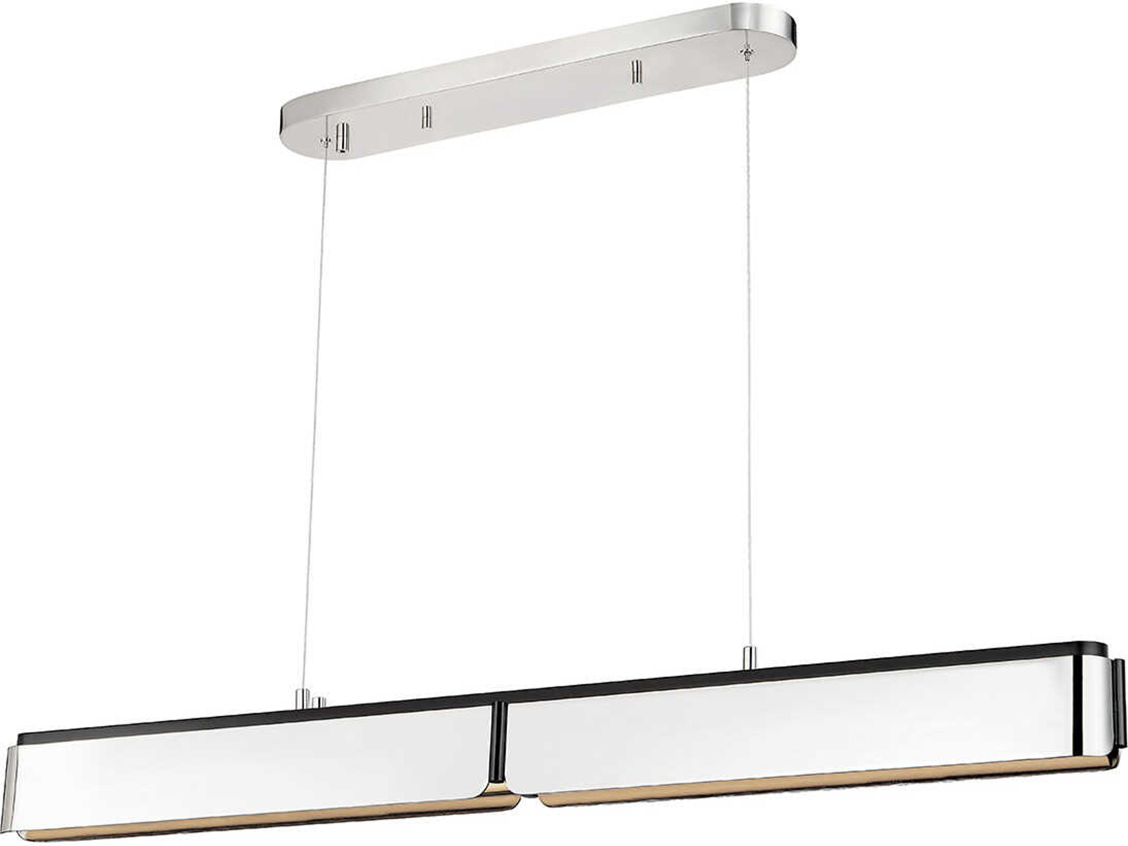 Tribeca Burnished Nickel Black LED Linear Island Pendant
