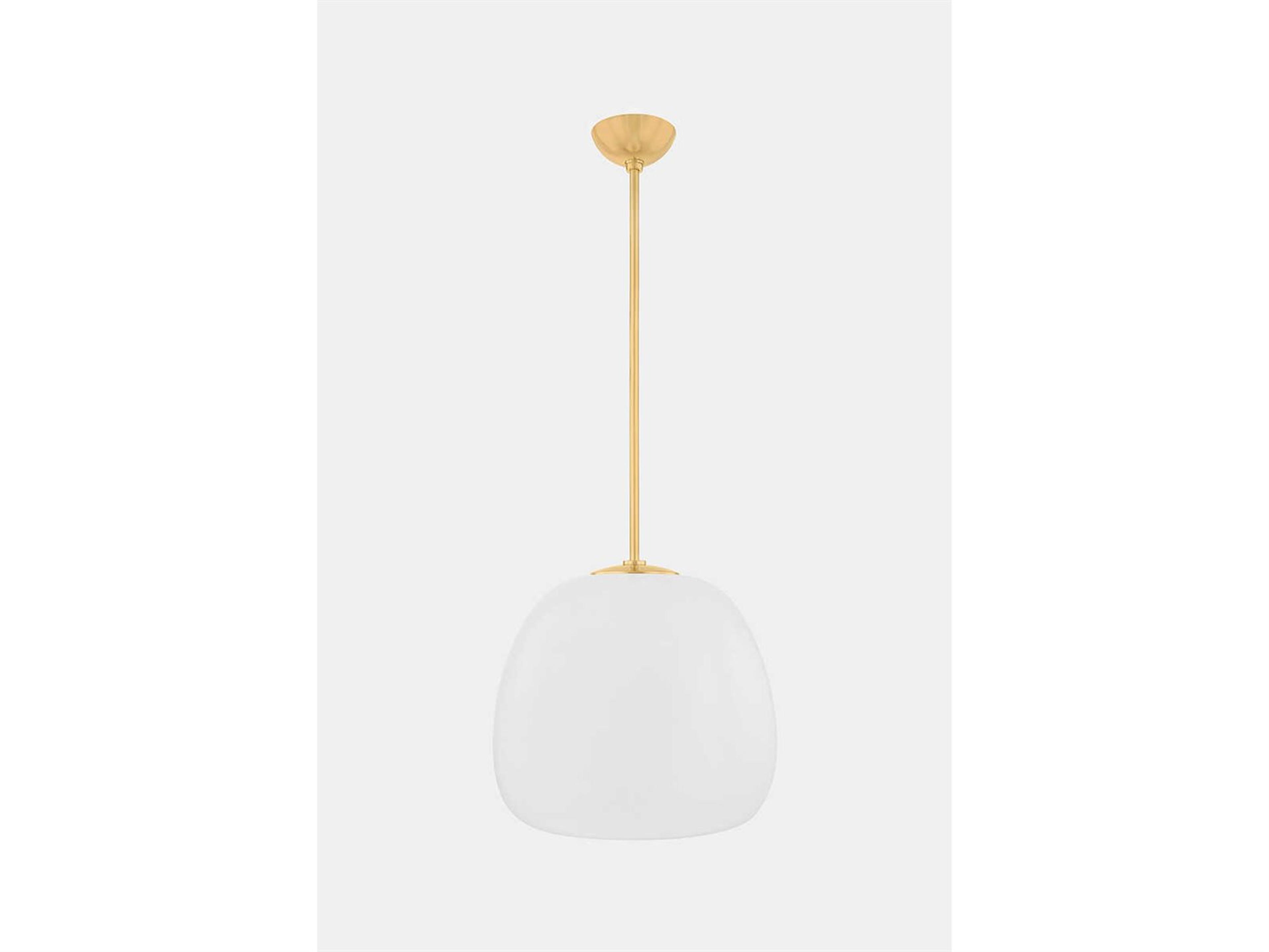 Hudson Valley Scranton 1-Light Aged Brass Pendant