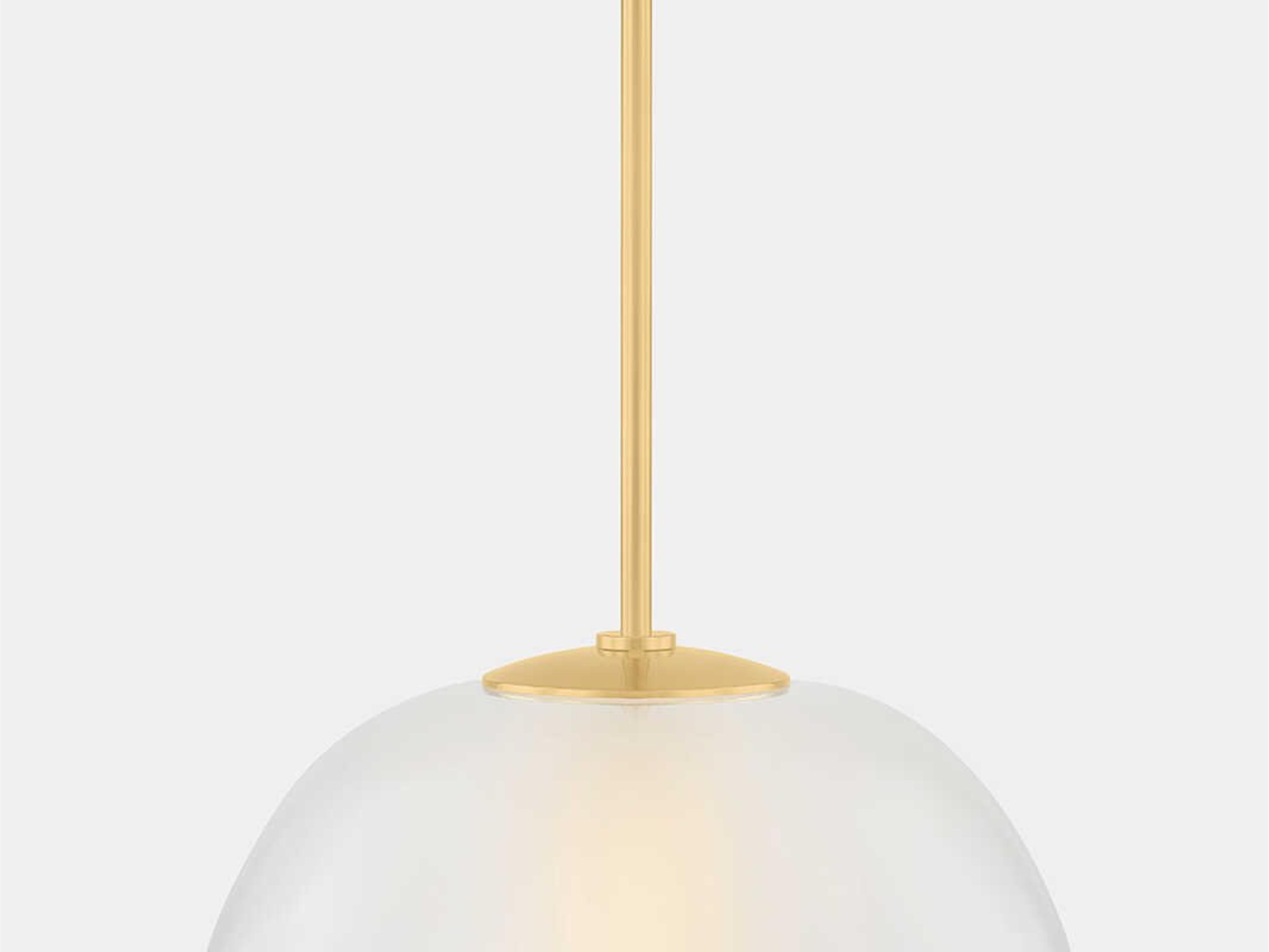 Hudson Valley Scranton 1-Light Aged Brass Pendant