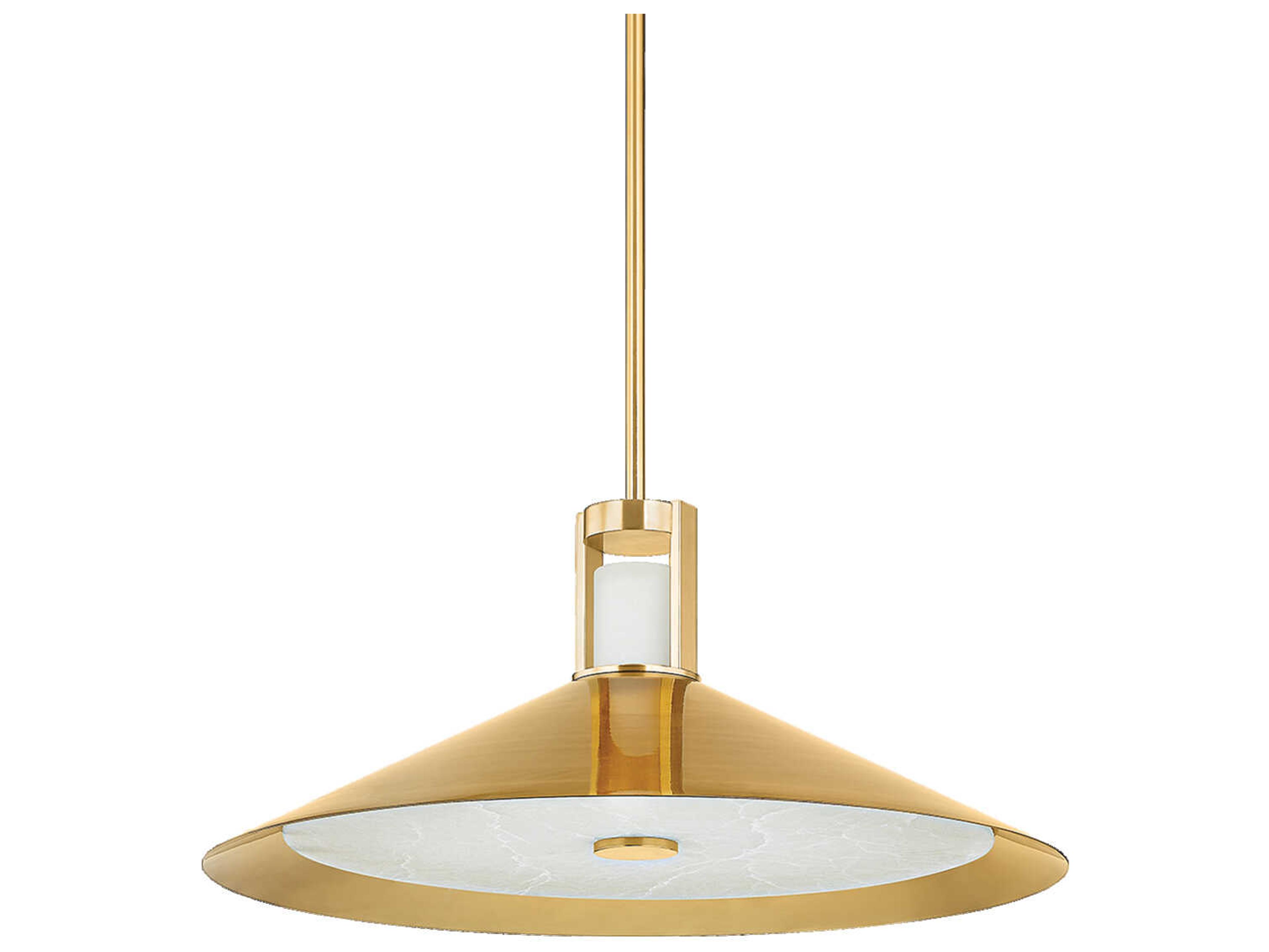 Clermont 2-Light Aged Brass Pendant