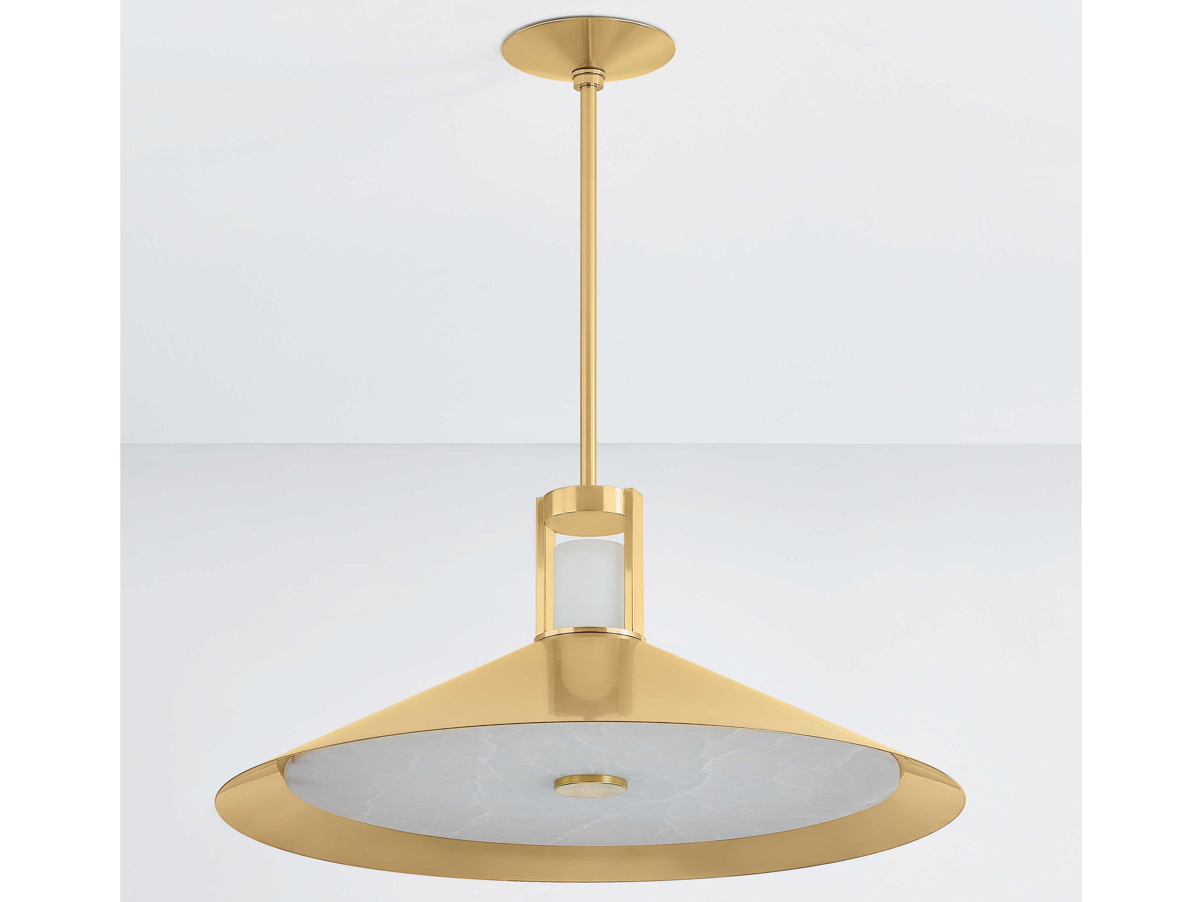 Hudson Valley Clermont 2-Light Aged Brass Pendant