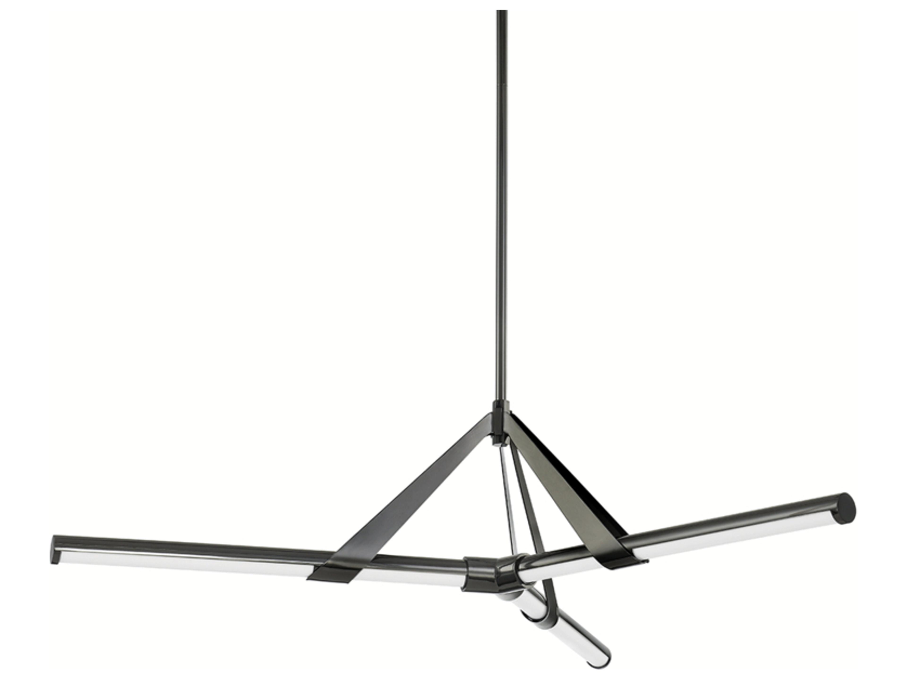 Jonas 3-Light Black Nickel LED Linear Pendant