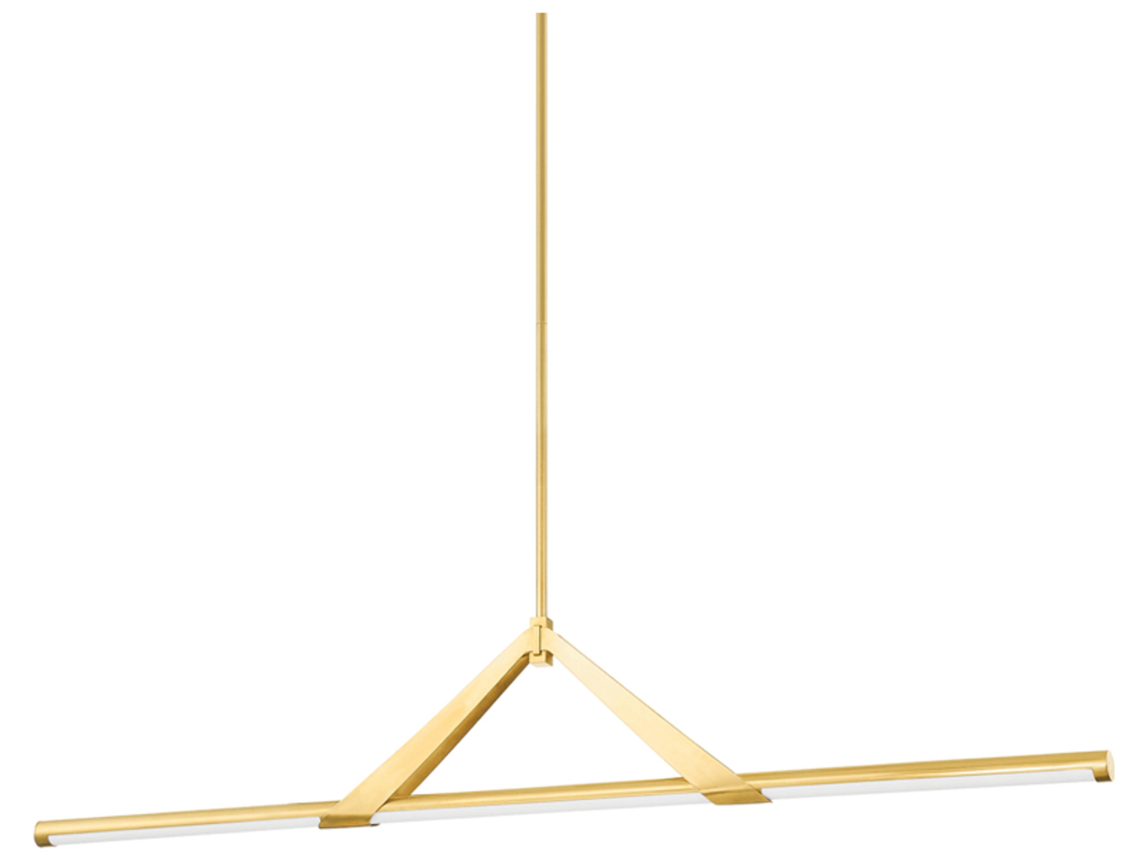 Jonas 1-Light Aged Brass LED Linear Island Pendant