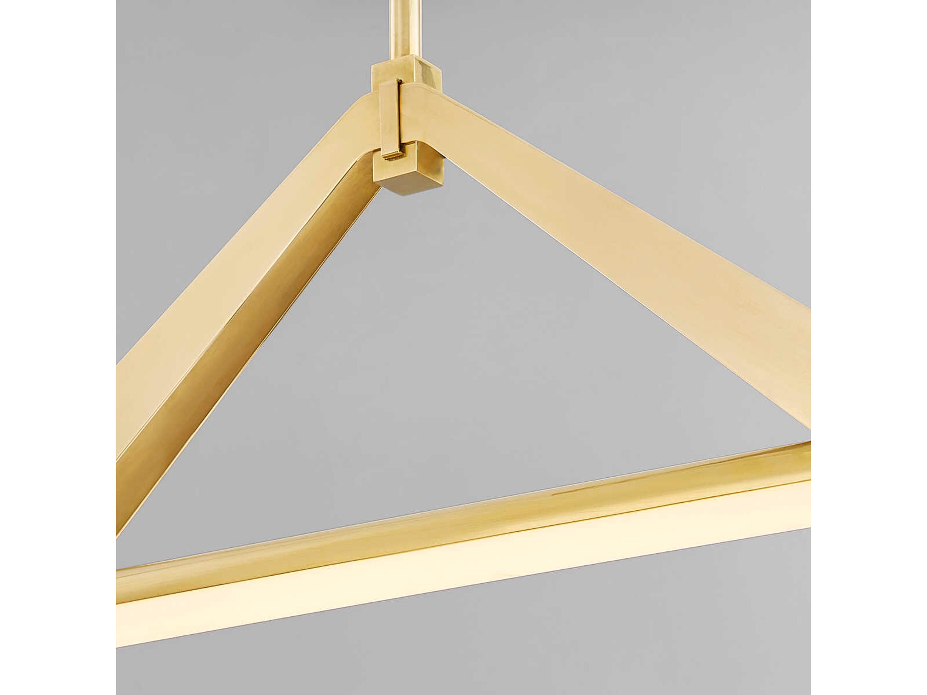 Hudson Valley Jonas 1-Light Aged Brass LED Linear Island Pendant