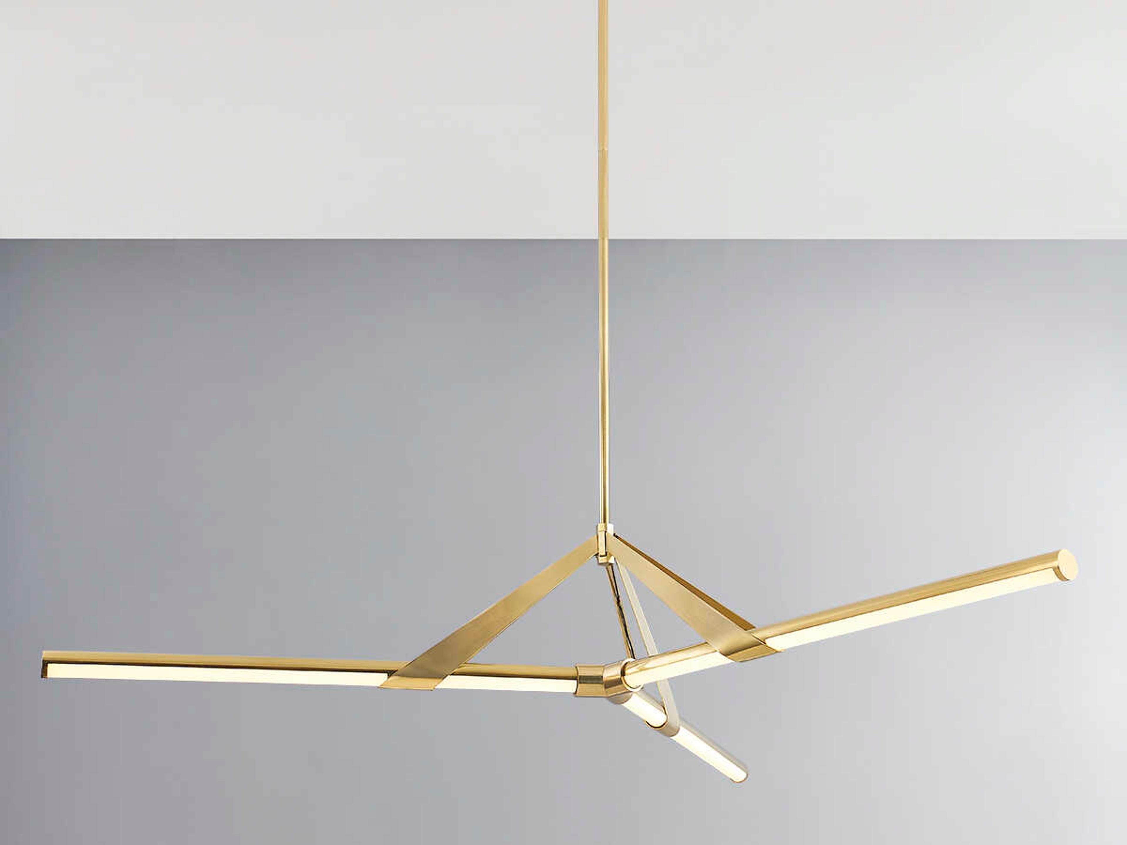 Hudson Valley Jonas 3-Light Aged Brass LED Linear Pendant