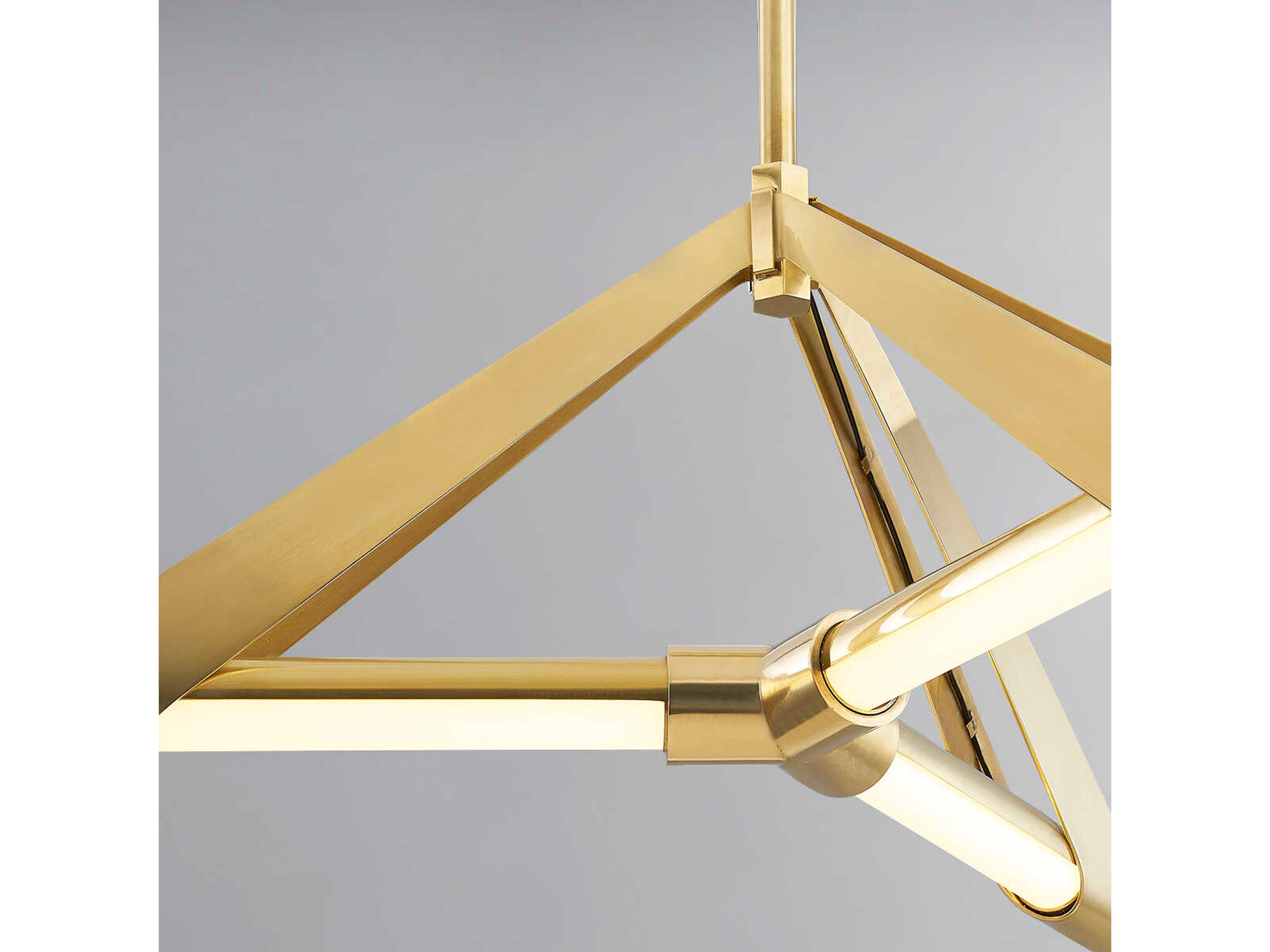 Hudson Valley Jonas 3-Light Aged Brass LED Linear Pendant