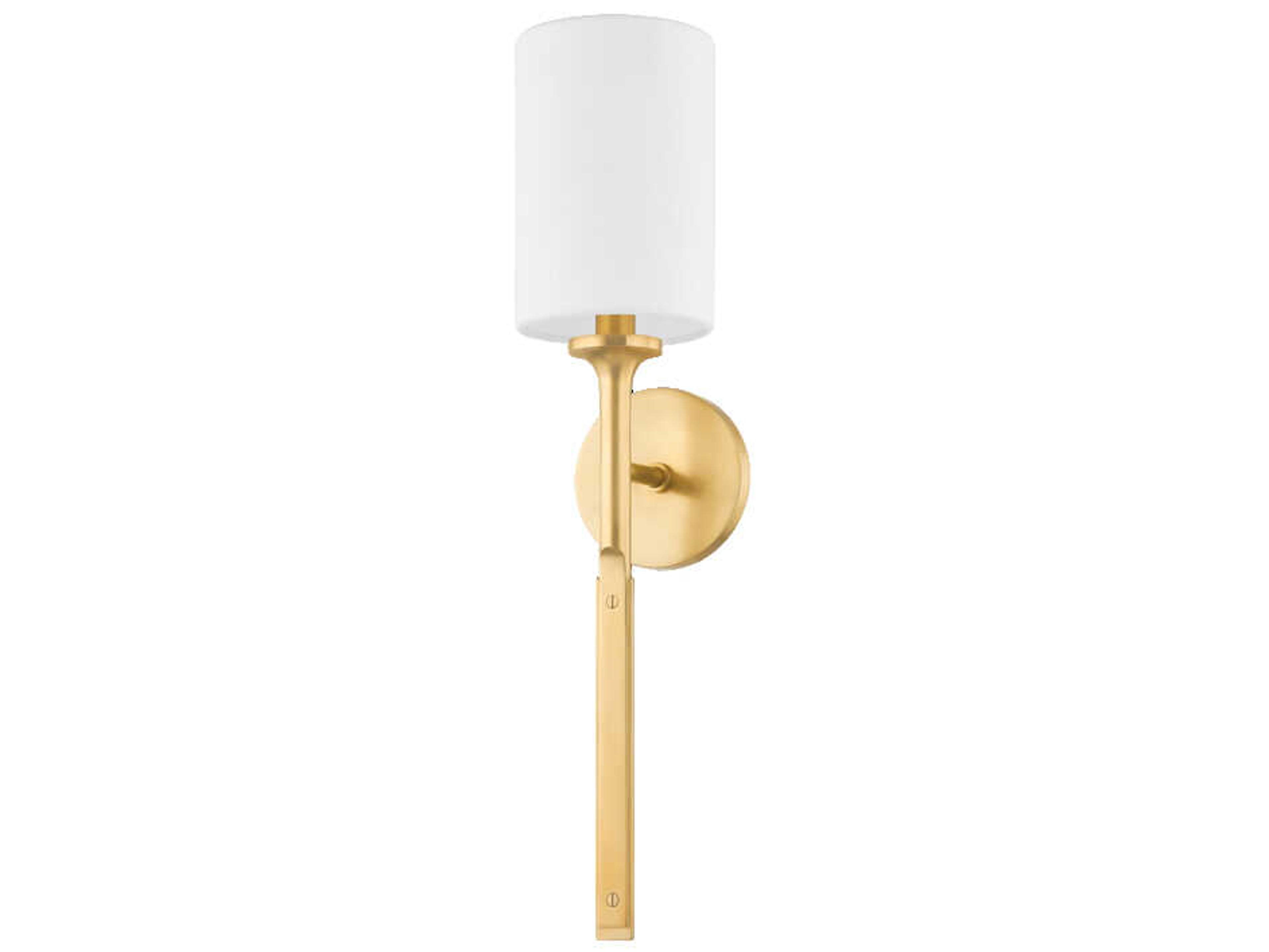 Brewster 1-Light Aged Brass Wall Sconce