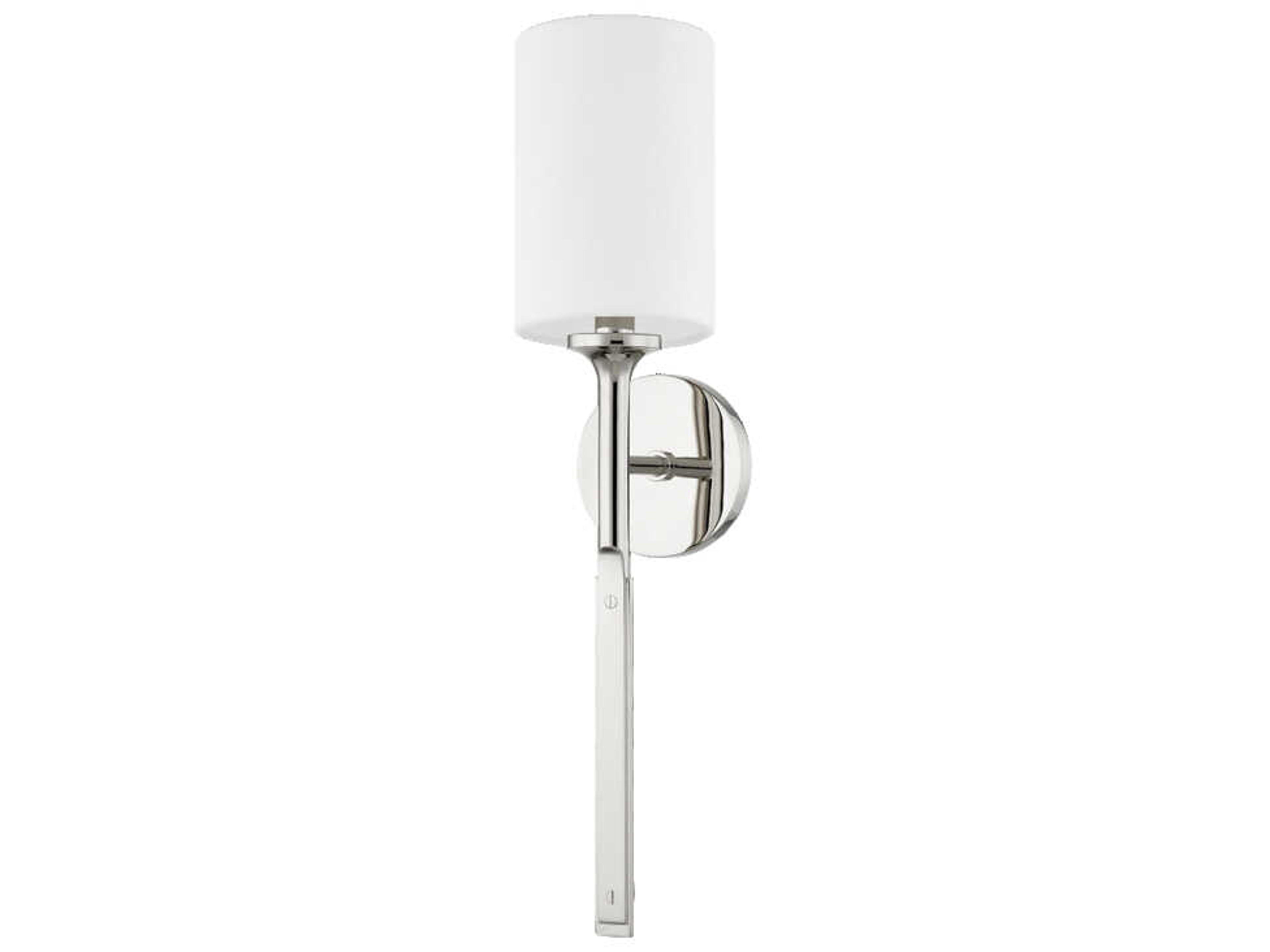 Brewster 1-Light Polished Nickel Wall Sconce