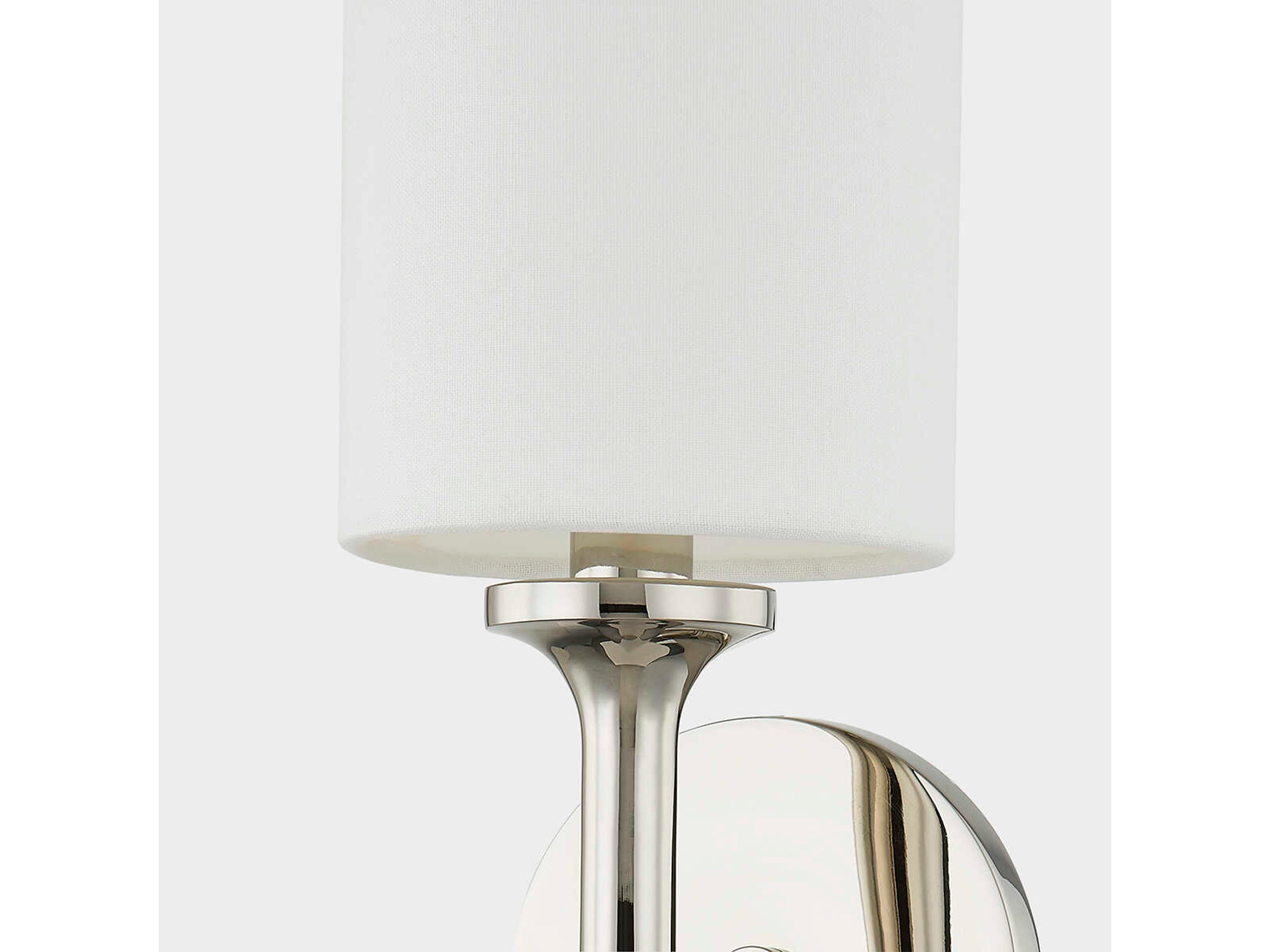 Hudson Valley Brewster 1-Light Polished Nickel Wall Sconce