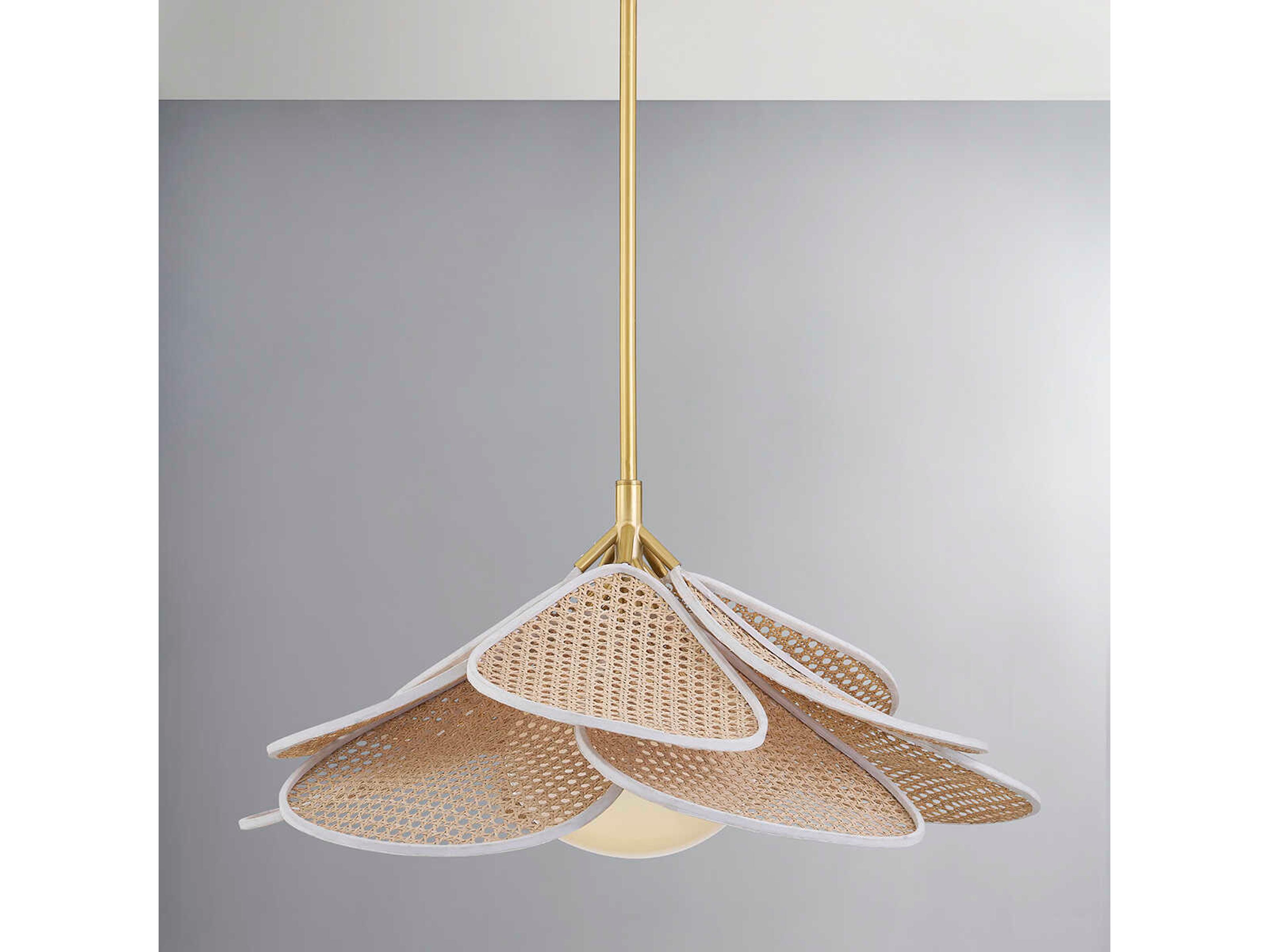 Hudson Valley Florina 1-Light Aged Brass Brown Pendant